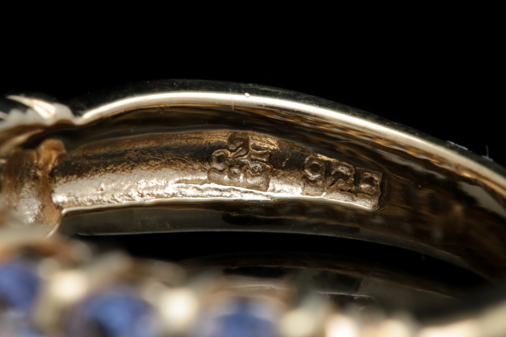 Gold Wash on Sterling Silver and Tanzanite Ring