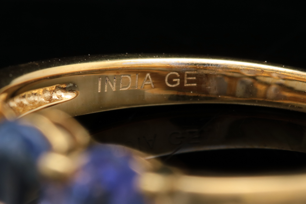 Gold Was on Sterling Silver and 1.33 CTW Tanzanite Three Stone Ring