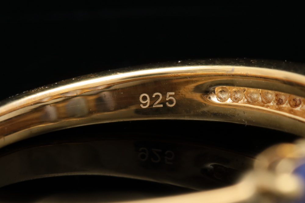 Gold Was on Sterling Silver and 1.33 CTW Tanzanite Three Stone Ring