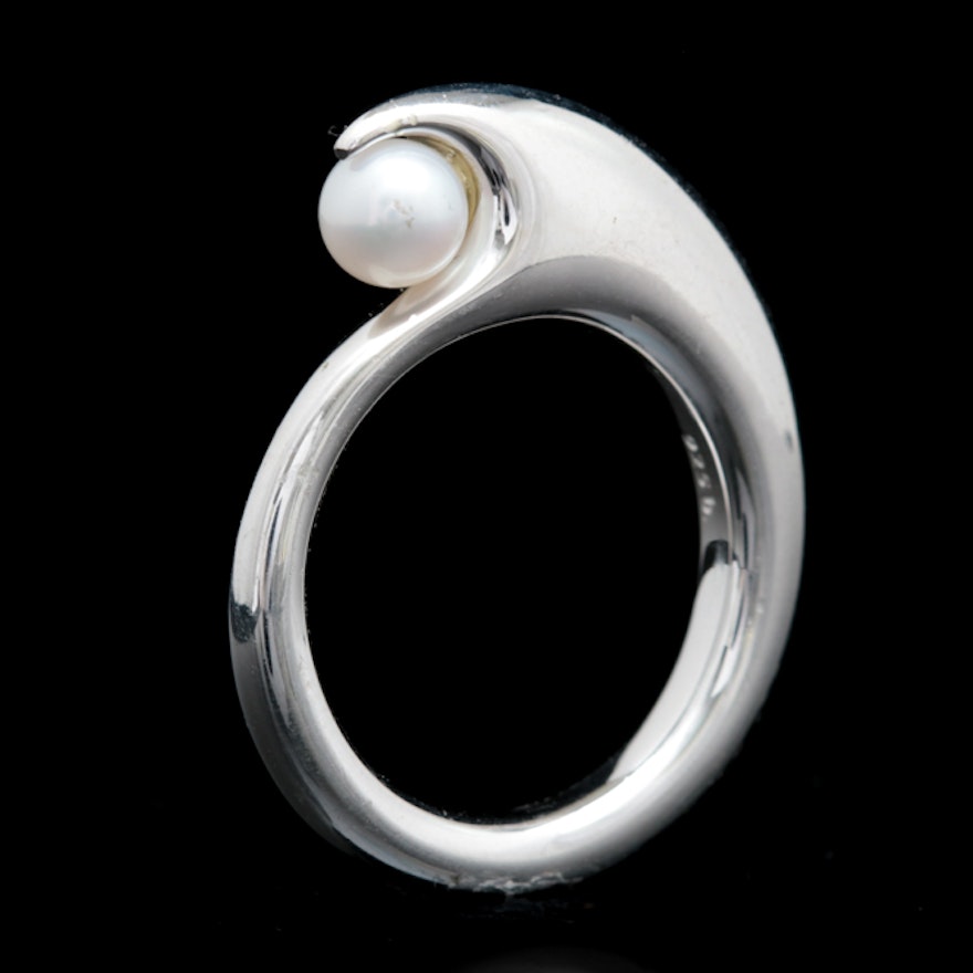 Bastian Sterling Silver and Freshwater Pearl Ring