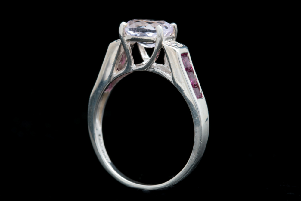 Sterling Silver, Quartz and Garnet Ring