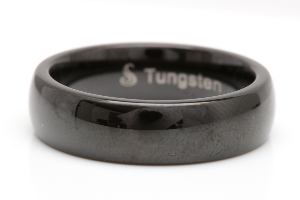 Black Tungsten Wedding Band