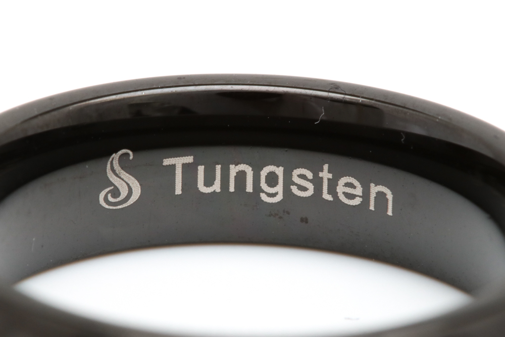 Black Tungsten Wedding Band