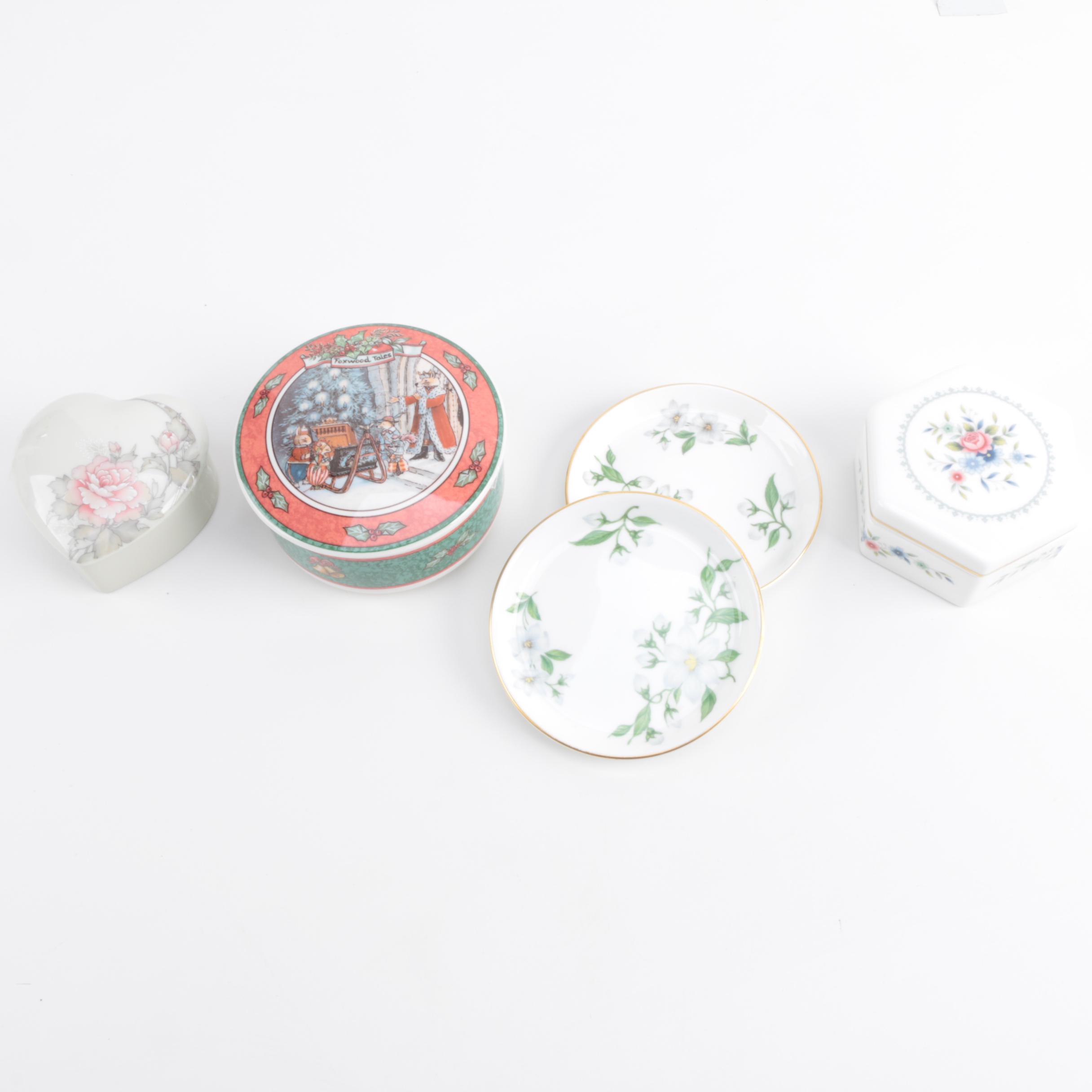 Porcelain Trinket Boxes Featuring Wedgwood