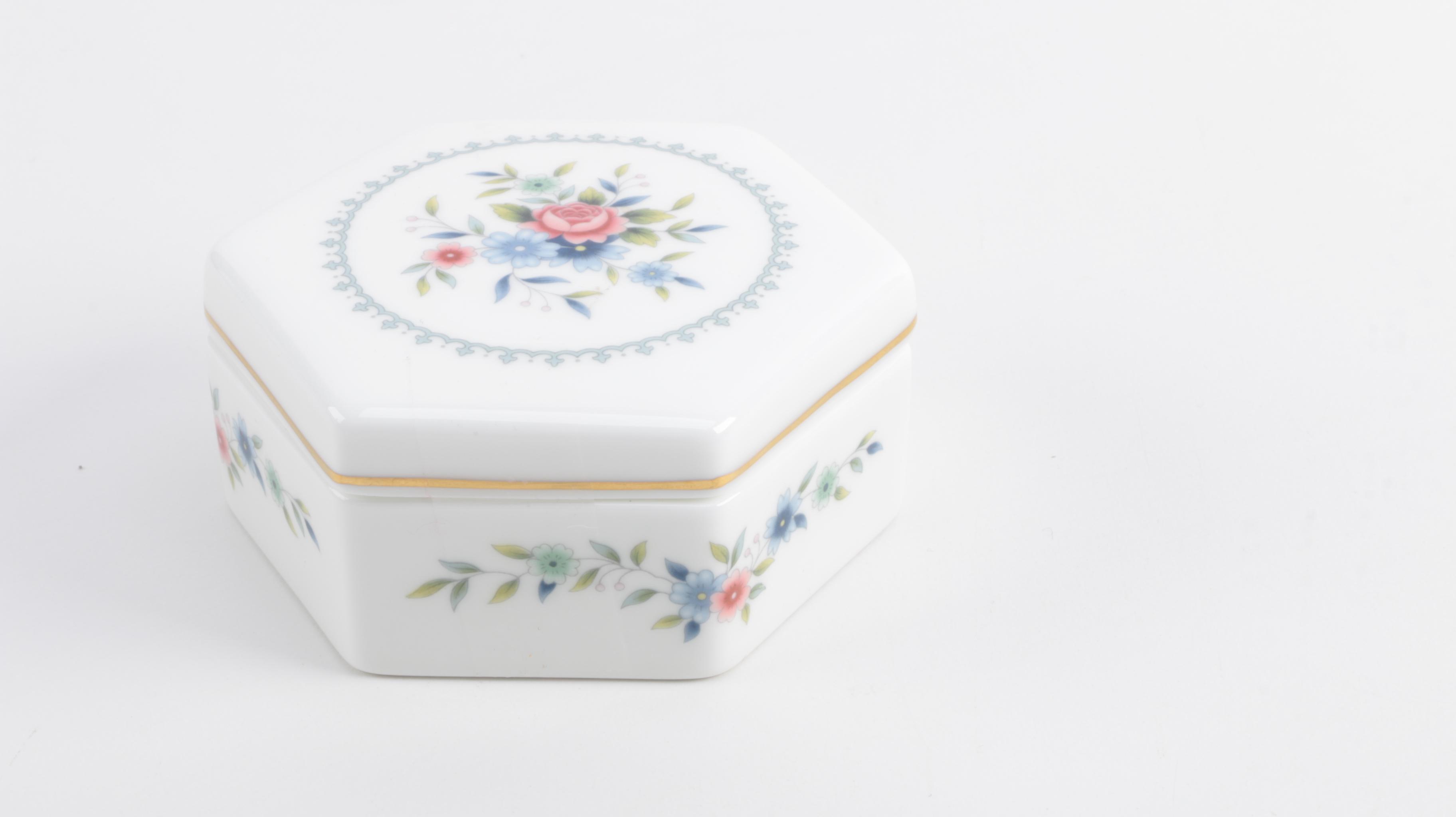 Porcelain Trinket Boxes Featuring Wedgwood