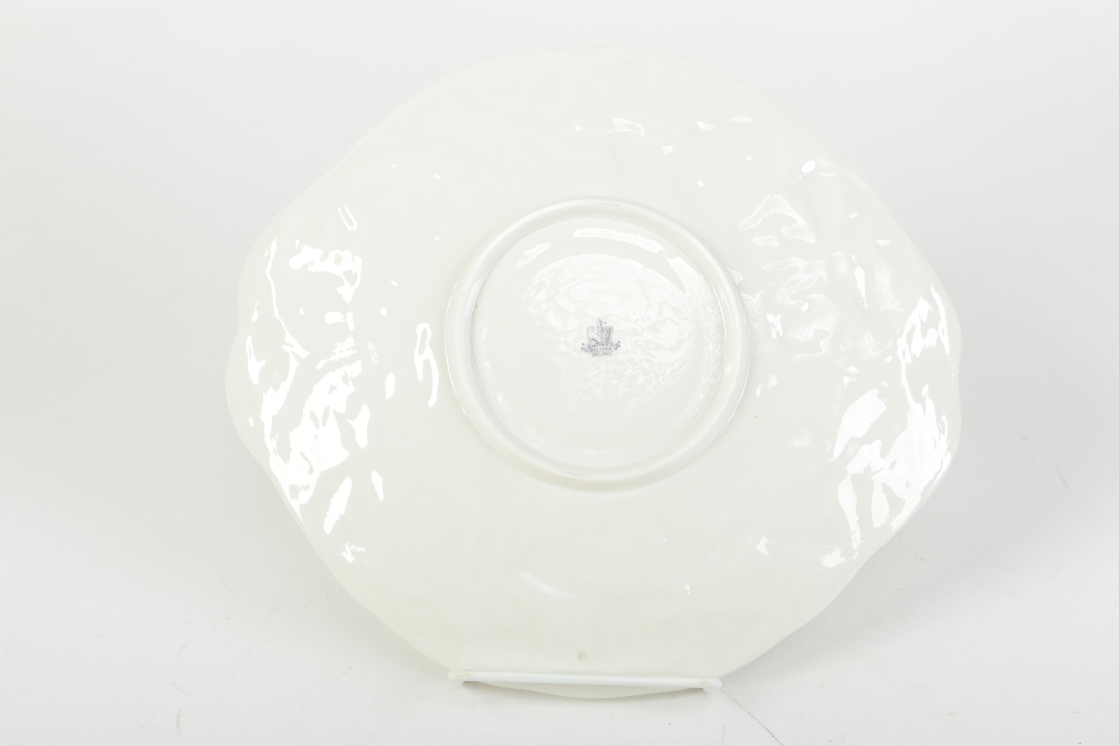 Belleek Porcelain Plate and Vintage Coffee Mugs