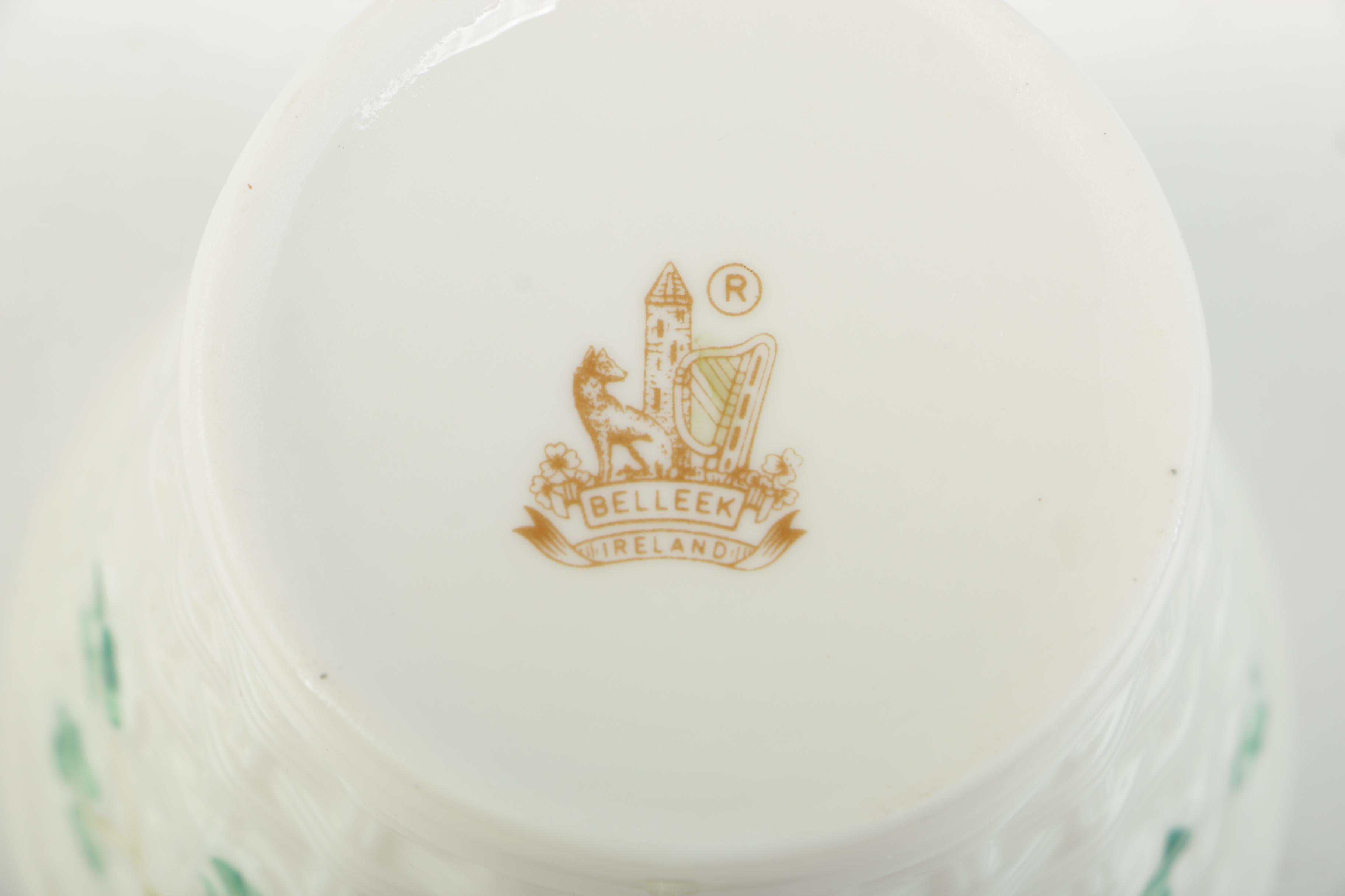 Belleek Porcelain Plate and Vintage Coffee Mugs