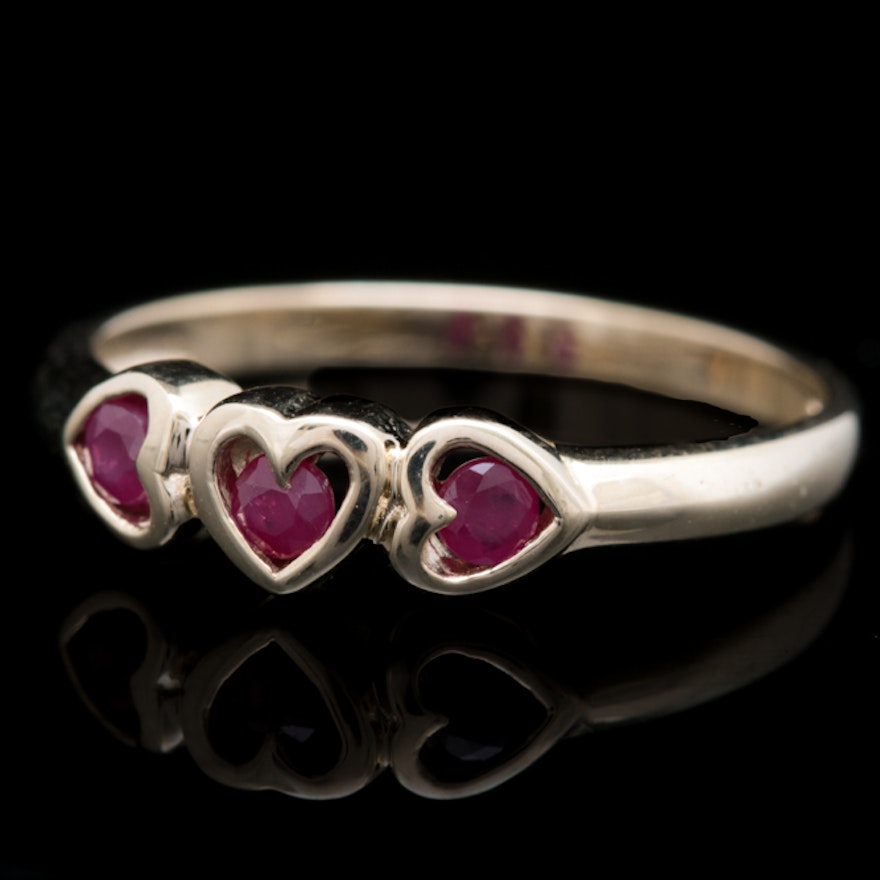 10k Yellow Gold and Ruby Ring