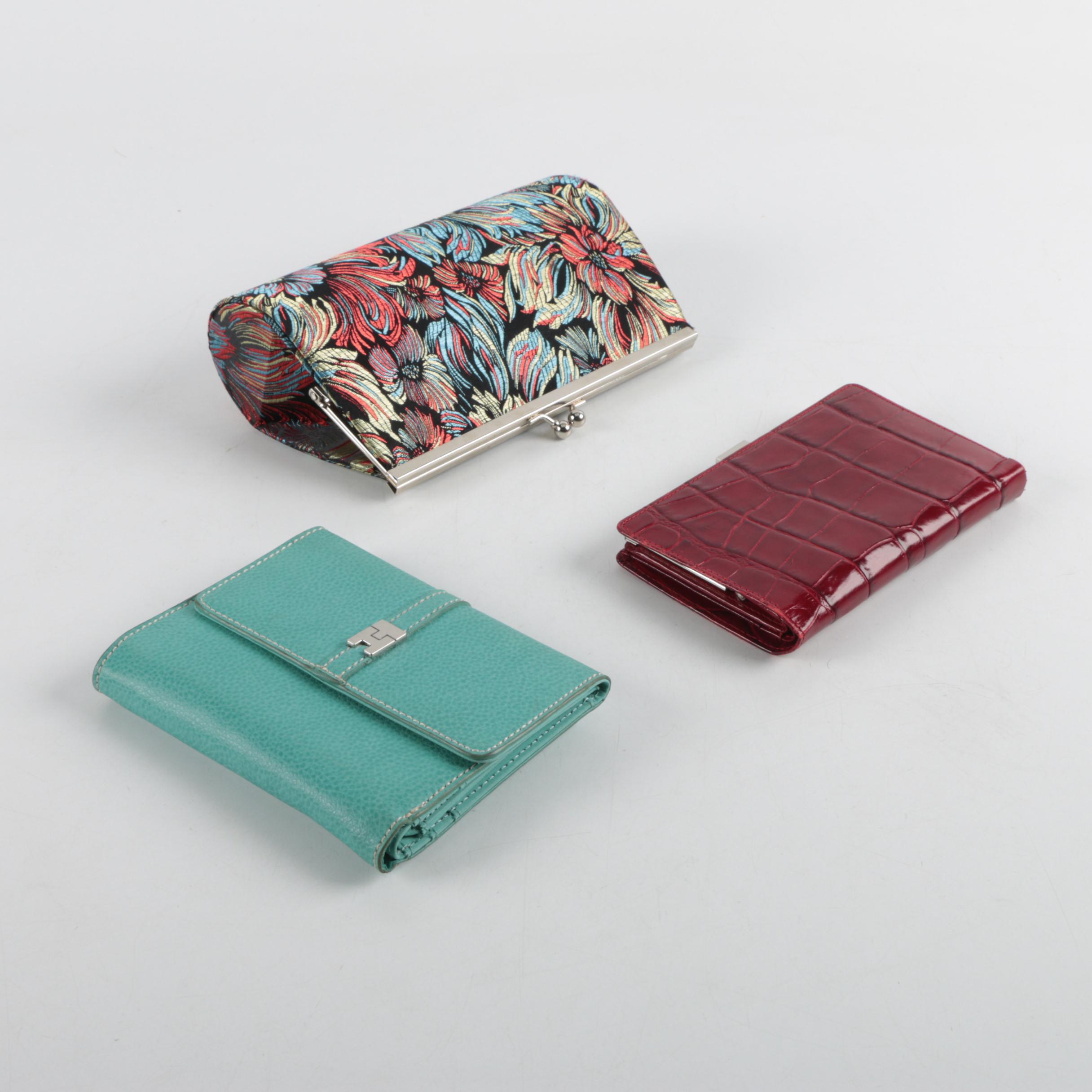 Floral Clutch with Wallets Including Tommy Hilfiger