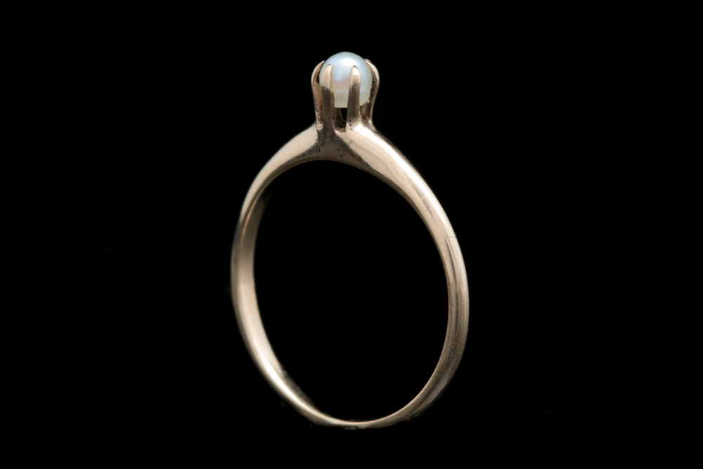 10K Yellow Gold and Cultured Pearl Ring