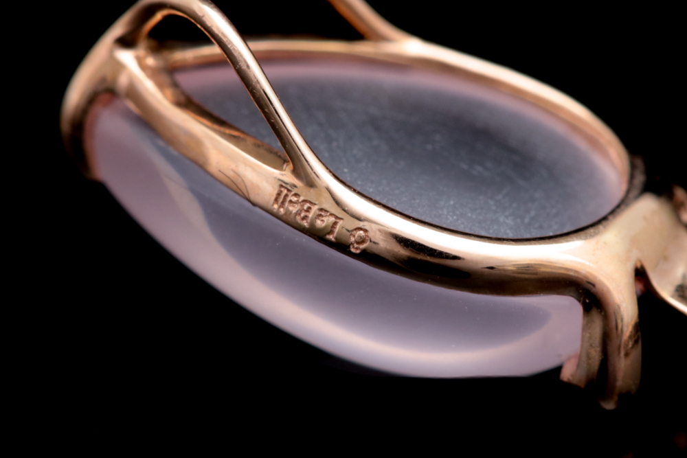 LaBell 14K Rose Gold, Rose Quartz and Diamond Pendant