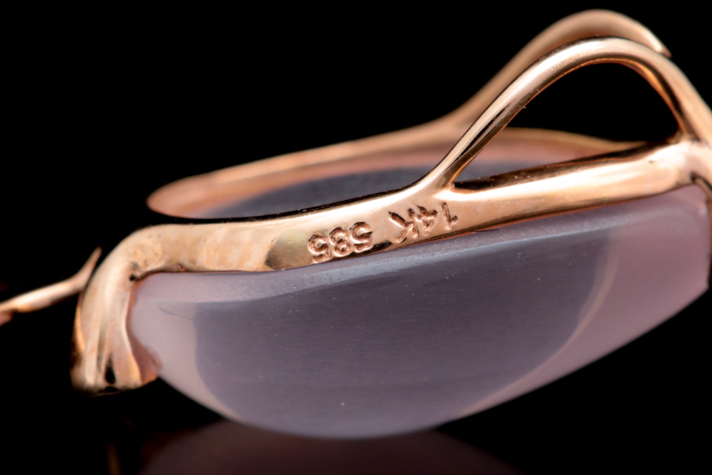 LaBell 14K Rose Gold, Rose Quartz and Diamond Pendant