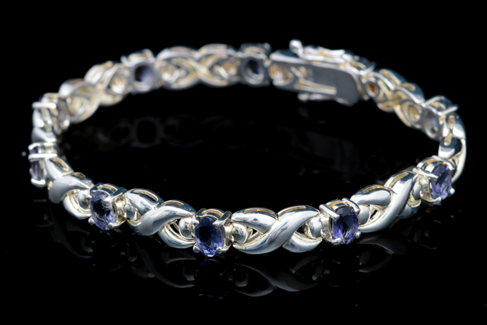Sterling Silver and Iolite Bracelet