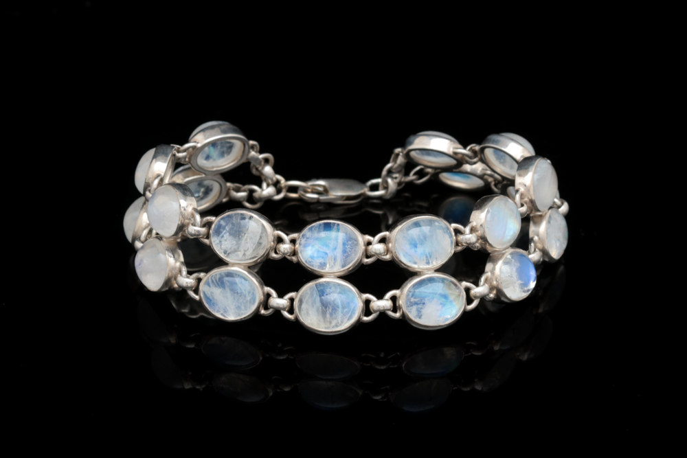 Sterling Silver and Moonstone Bracelet