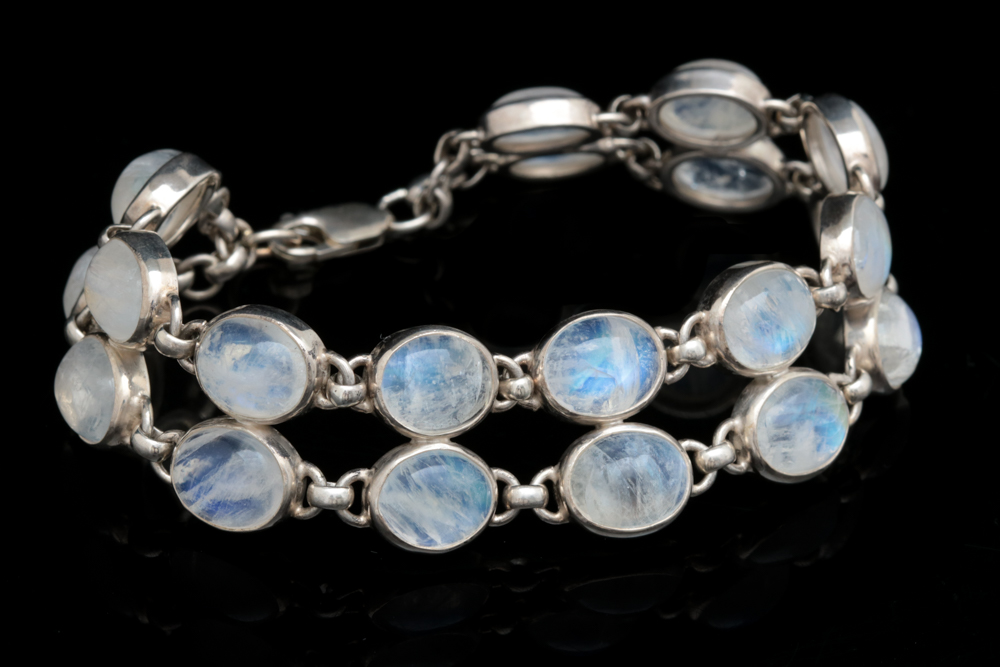 Sterling Silver and Moonstone Bracelet