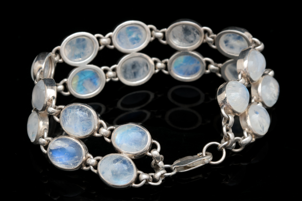 Sterling Silver and Moonstone Bracelet