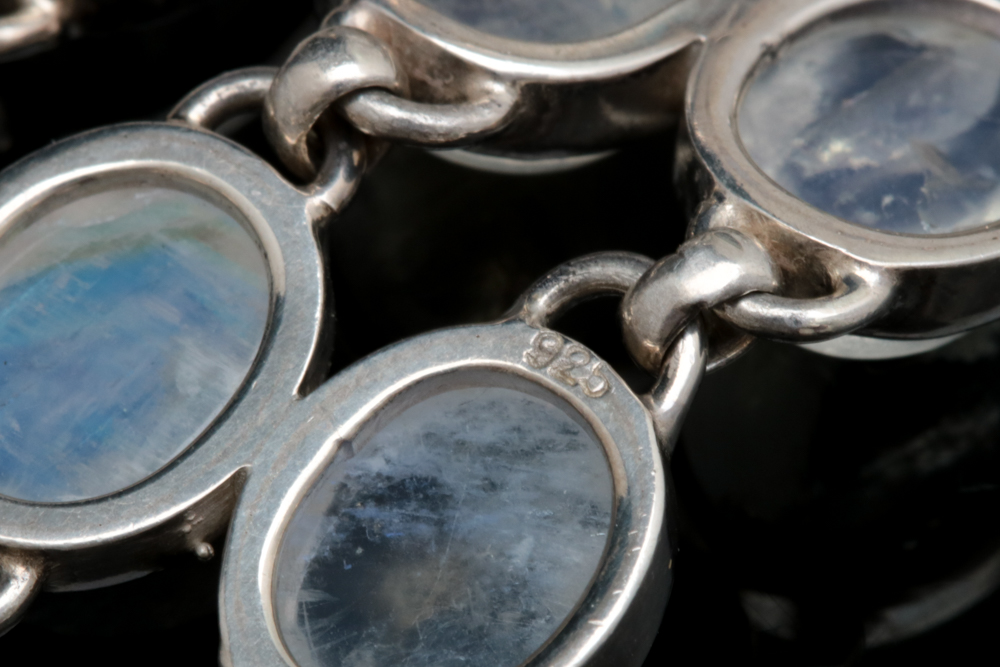 Sterling Silver and Moonstone Bracelet