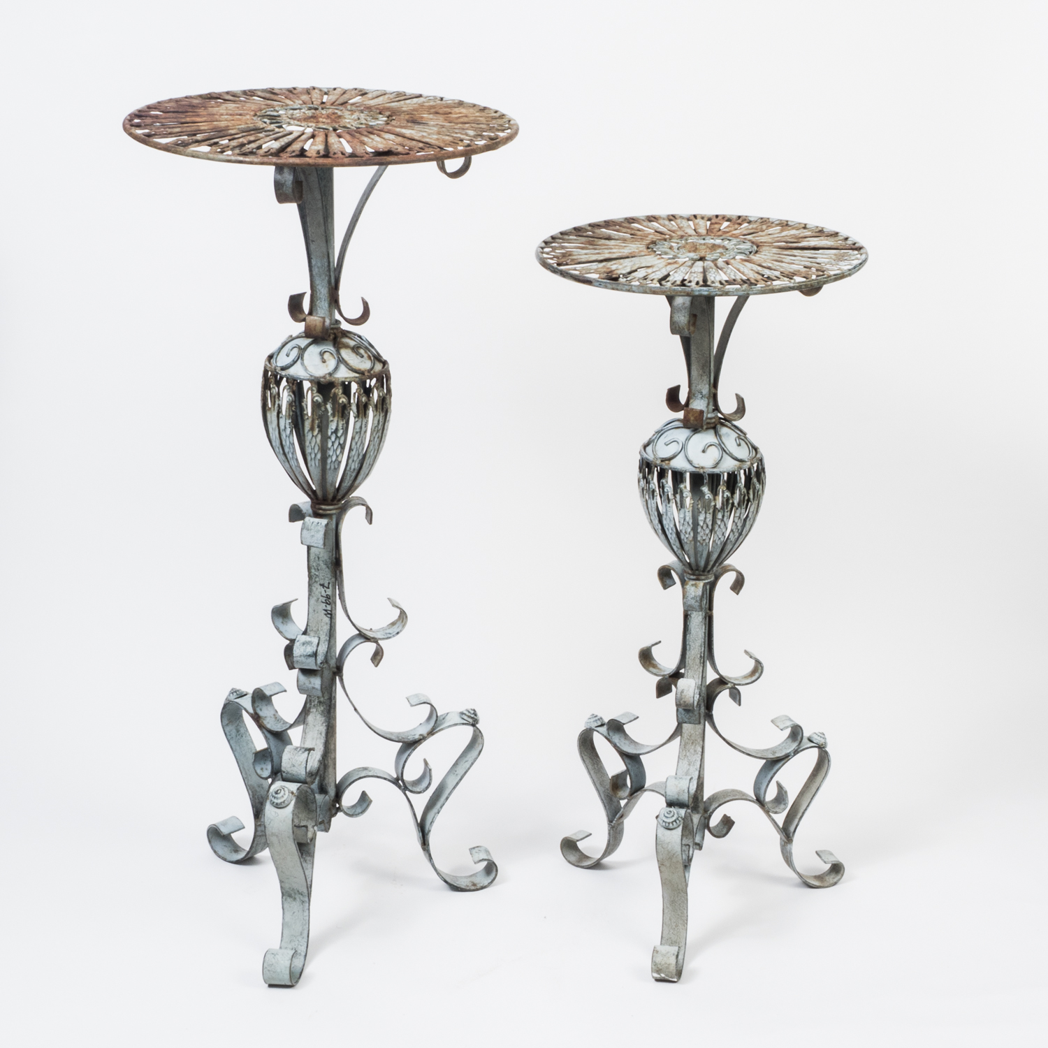 Pair of Vintage Metal Plant Stands