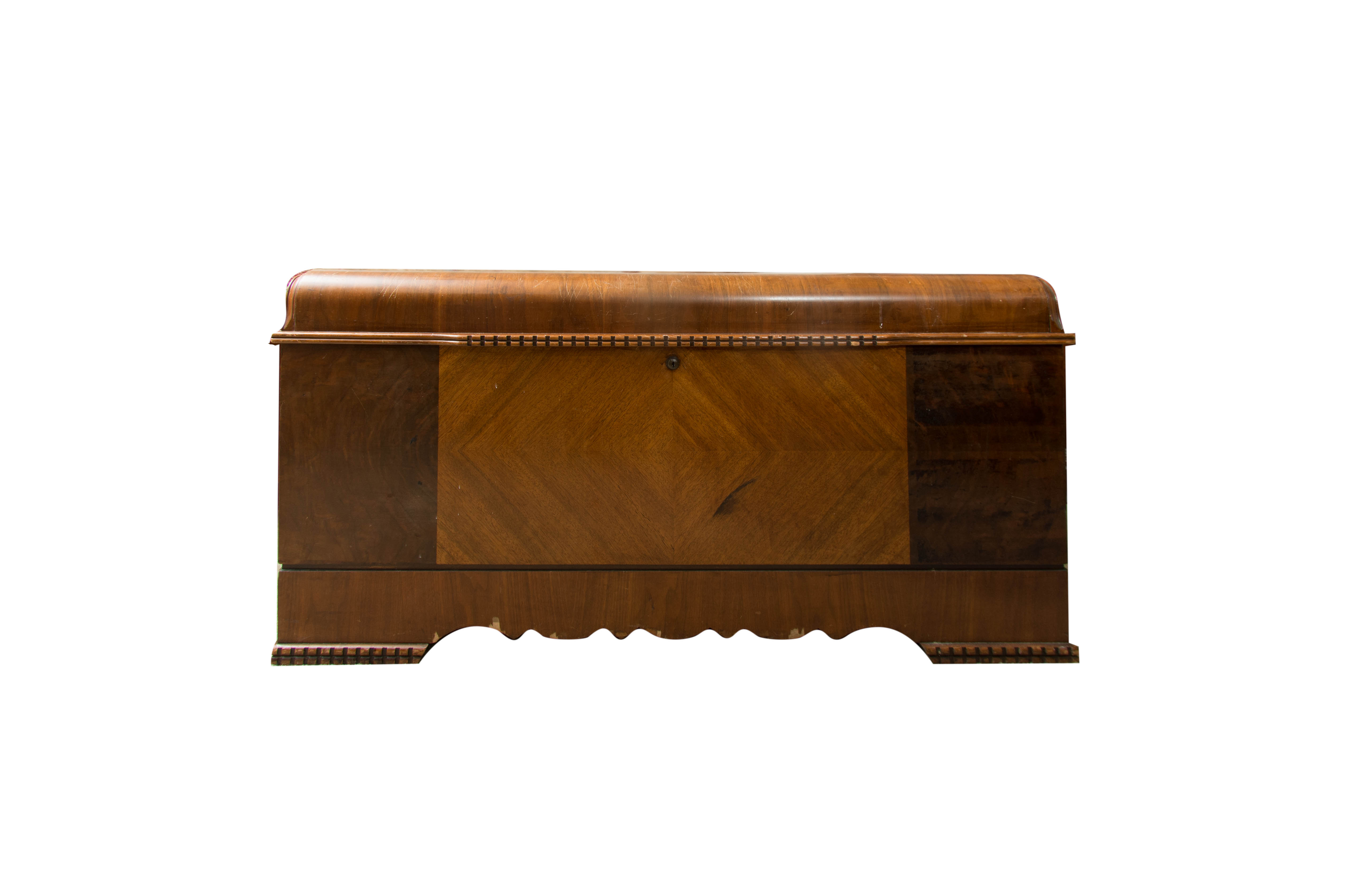 Art Deco Style "Aroma-Tite" Waterfall Cedar Chest by Lane Furniture