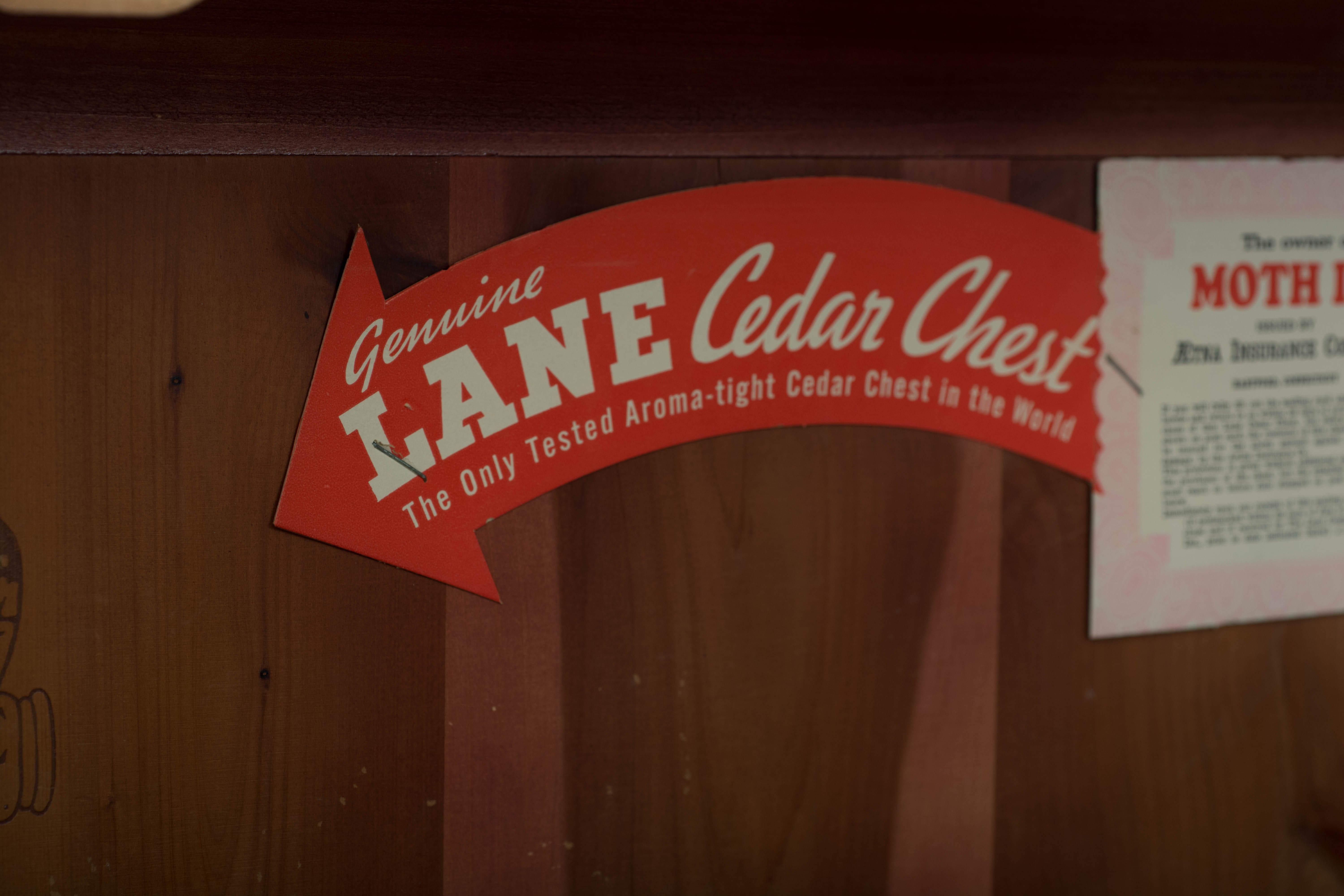 Art Deco Style "Aroma-Tite" Waterfall Cedar Chest by Lane Furniture