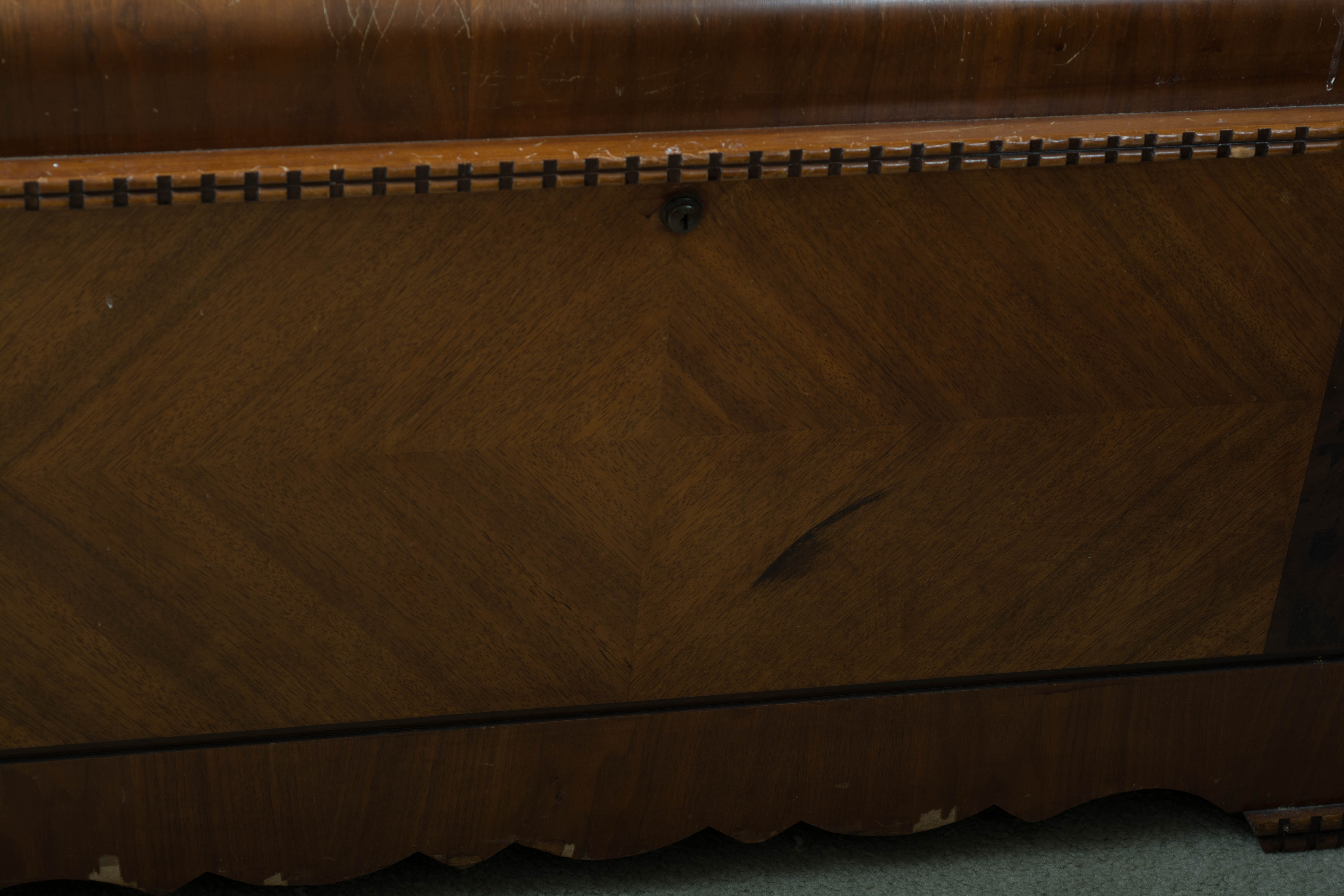 Art Deco Style "Aroma-Tite" Waterfall Cedar Chest by Lane Furniture