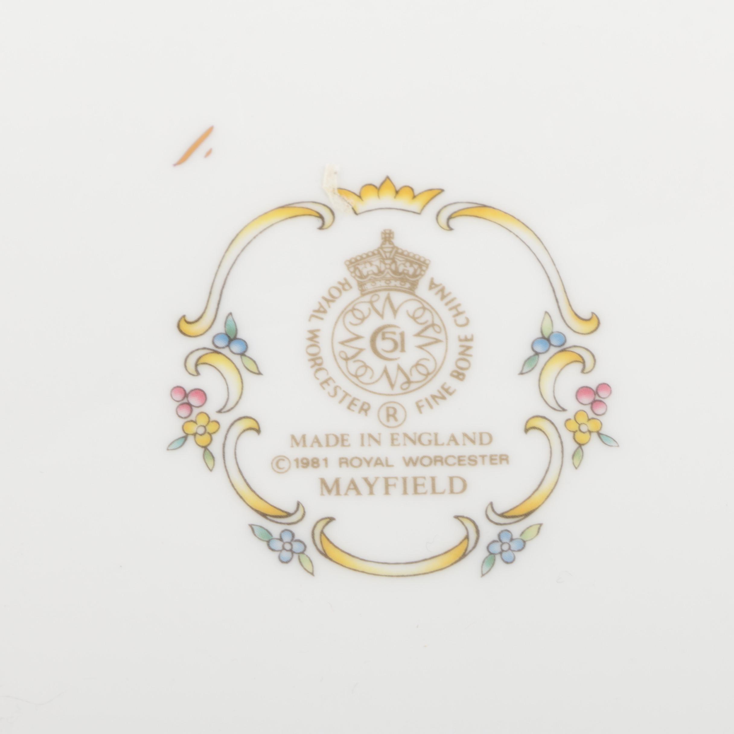 Royal Worcester "Mayfield" Bone China Cake Plate
