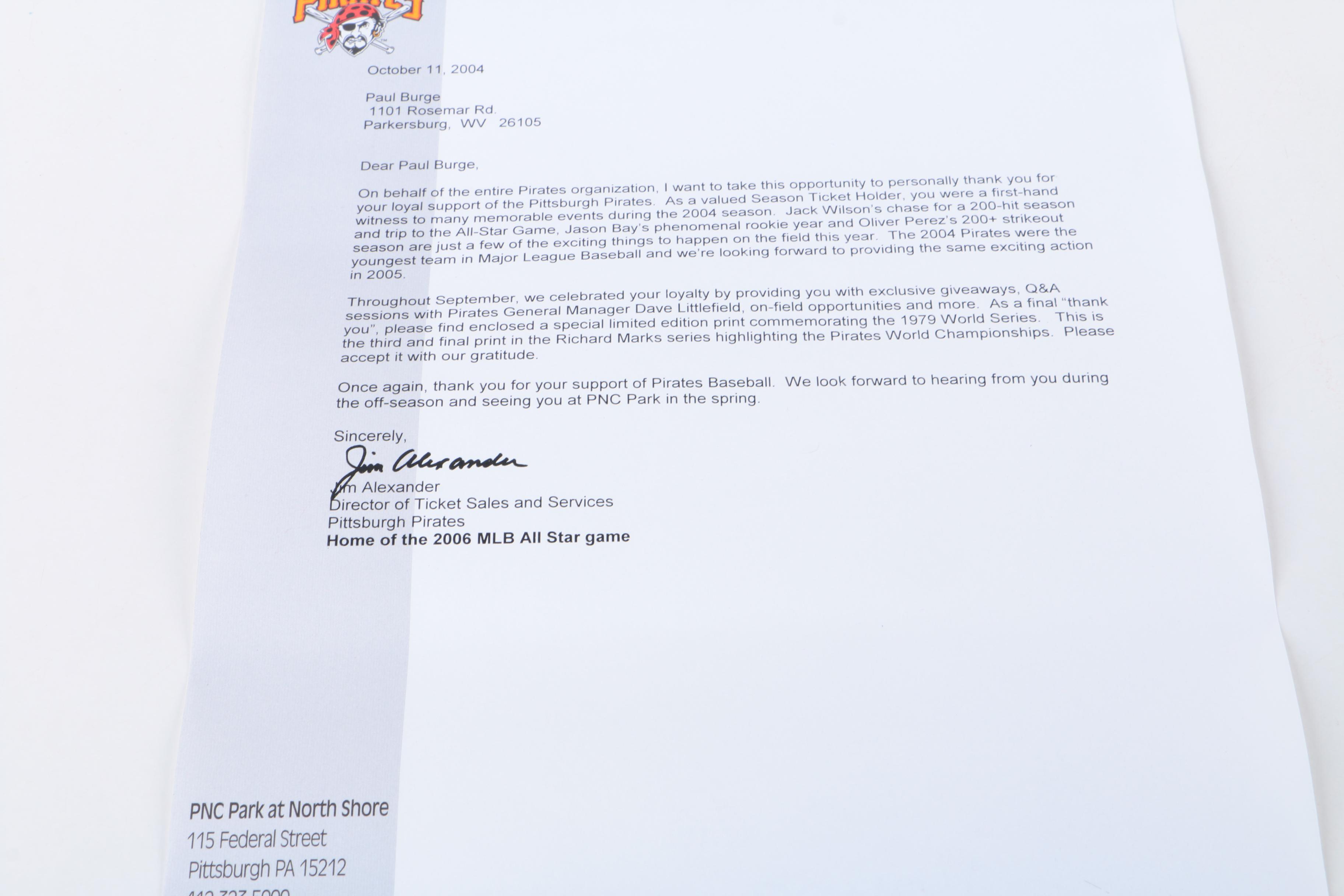 Rich Marks Limited Edition Reproduction Prints of the Pittsburgh Pirates