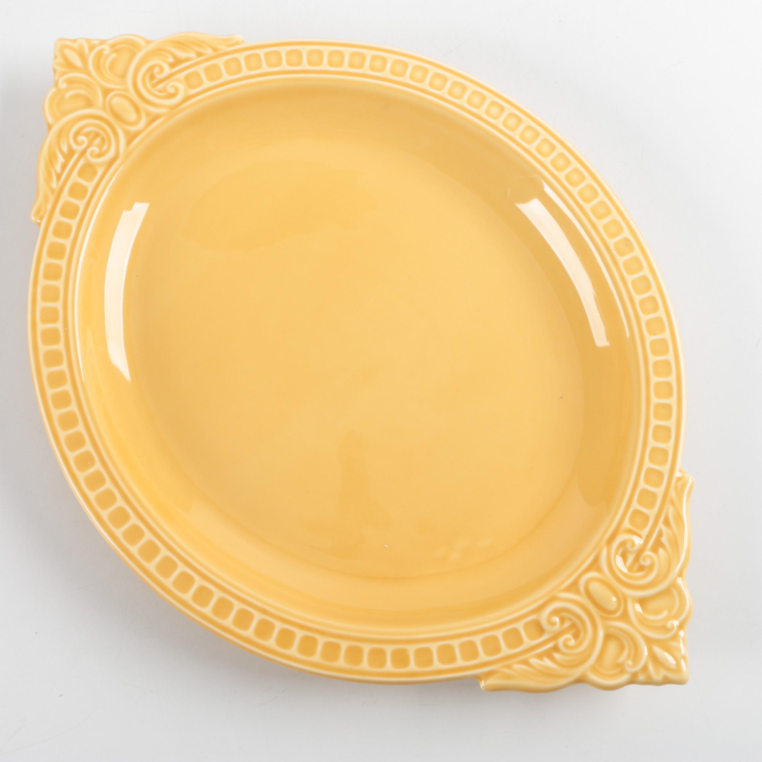 Harry and David Soup Tureen with Ladle and Matceramica "Venice Yellow" Platter