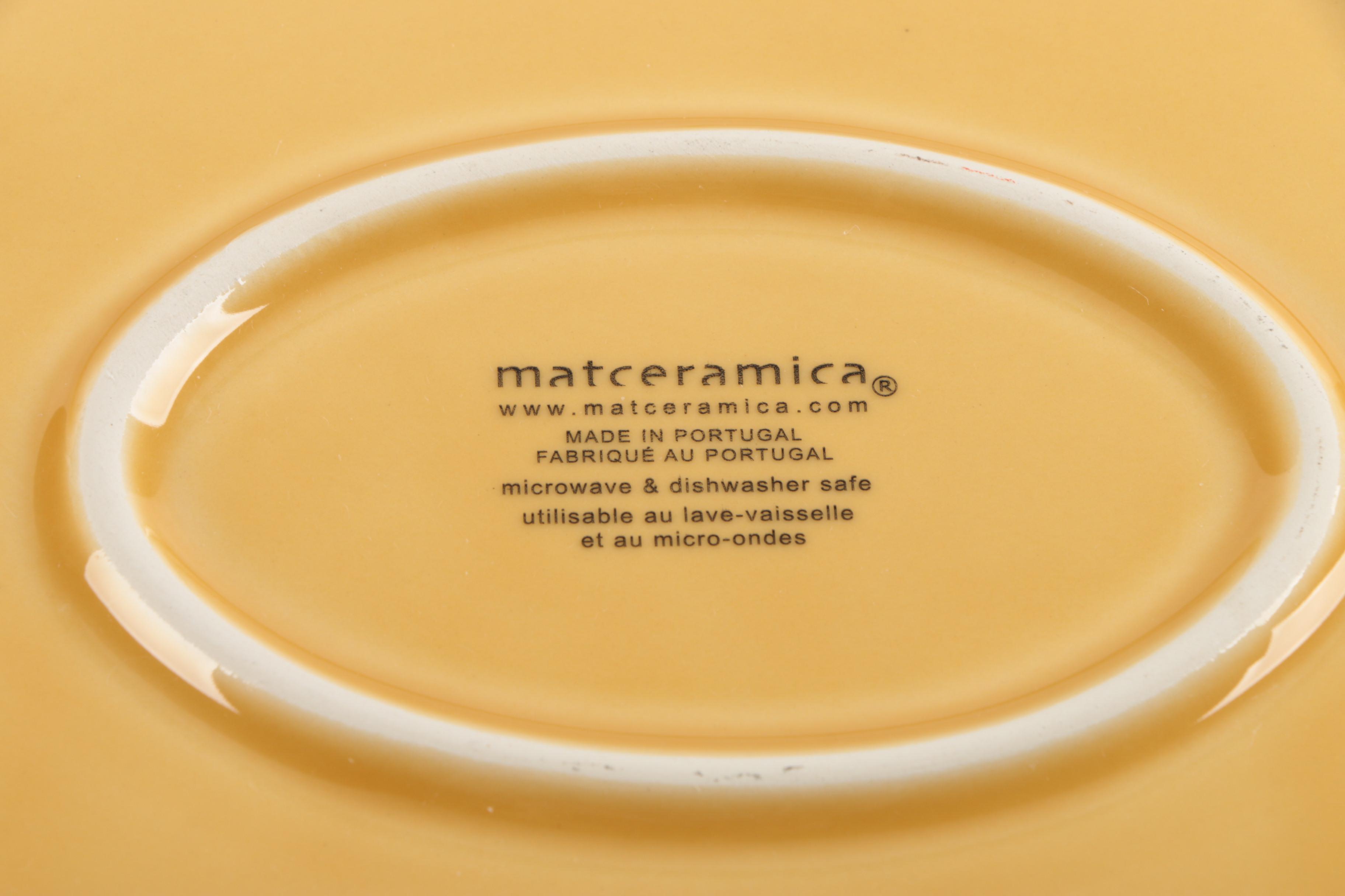 Harry and David Soup Tureen with Ladle and Matceramica "Venice Yellow" Platter