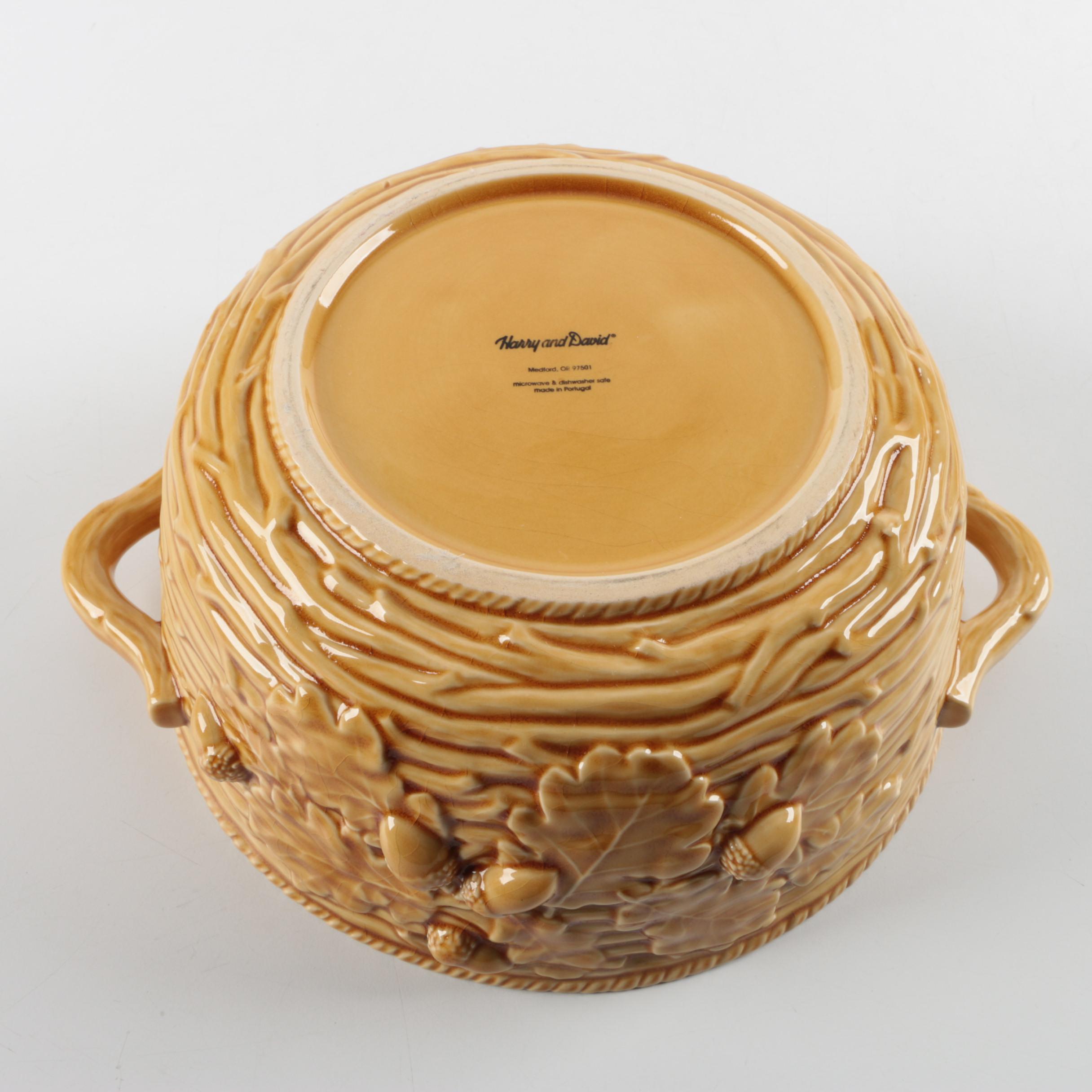 Harry and David Soup Tureen with Ladle and Matceramica "Venice Yellow" Platter