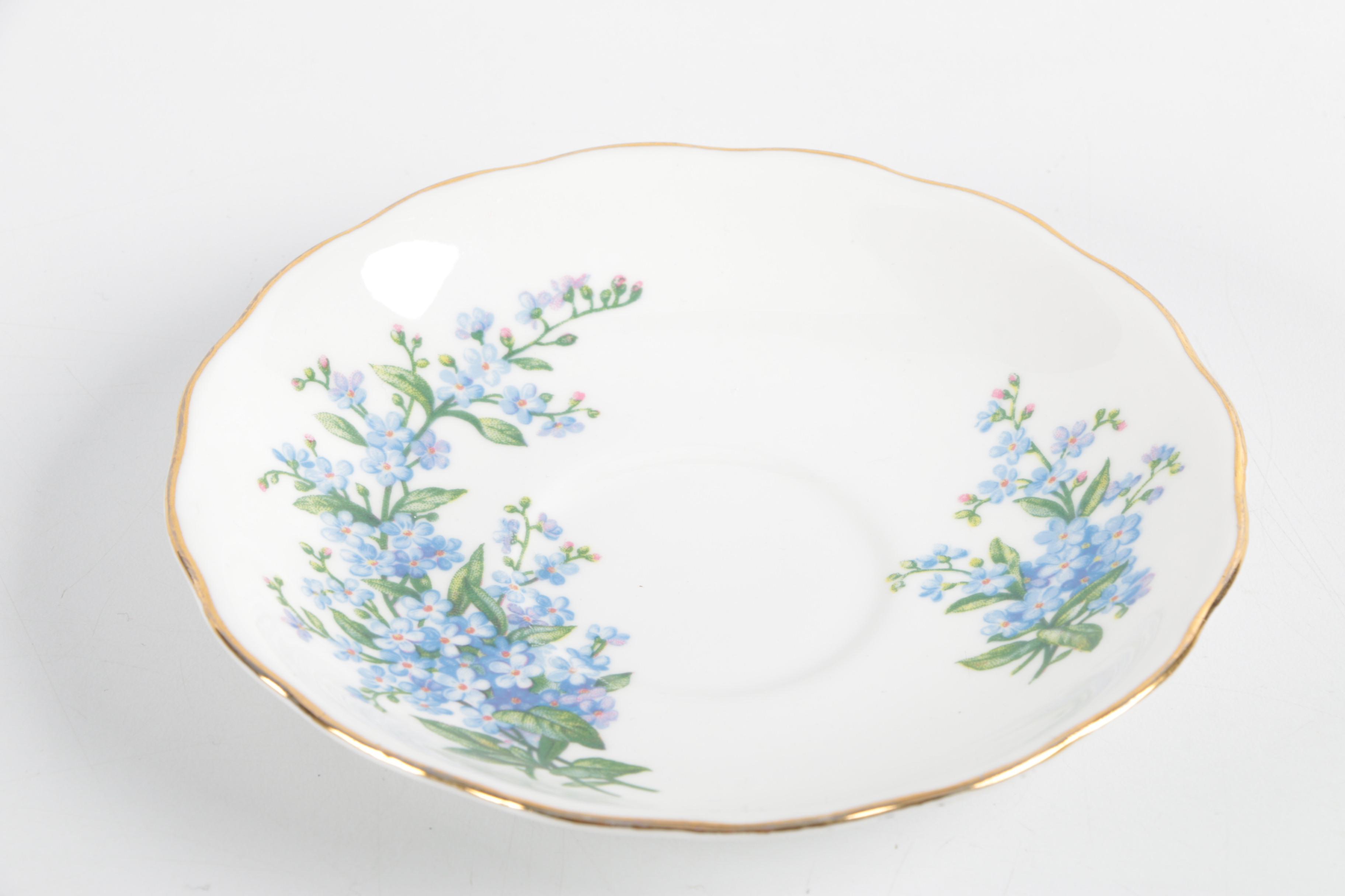 English Bone China Tea Cups and Saucers including Ridgway Potteries