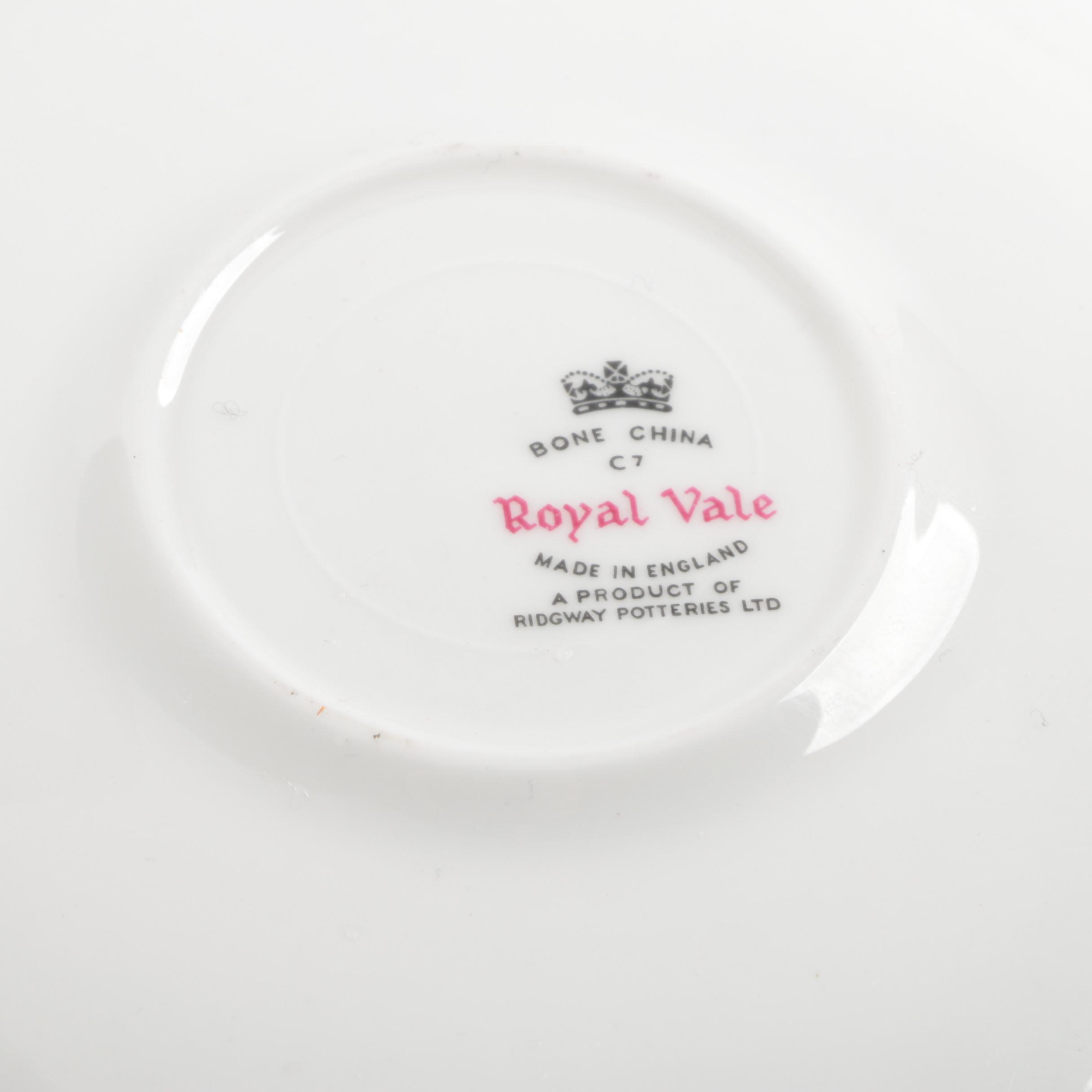 English Bone China Tea Cups and Saucers including Ridgway Potteries