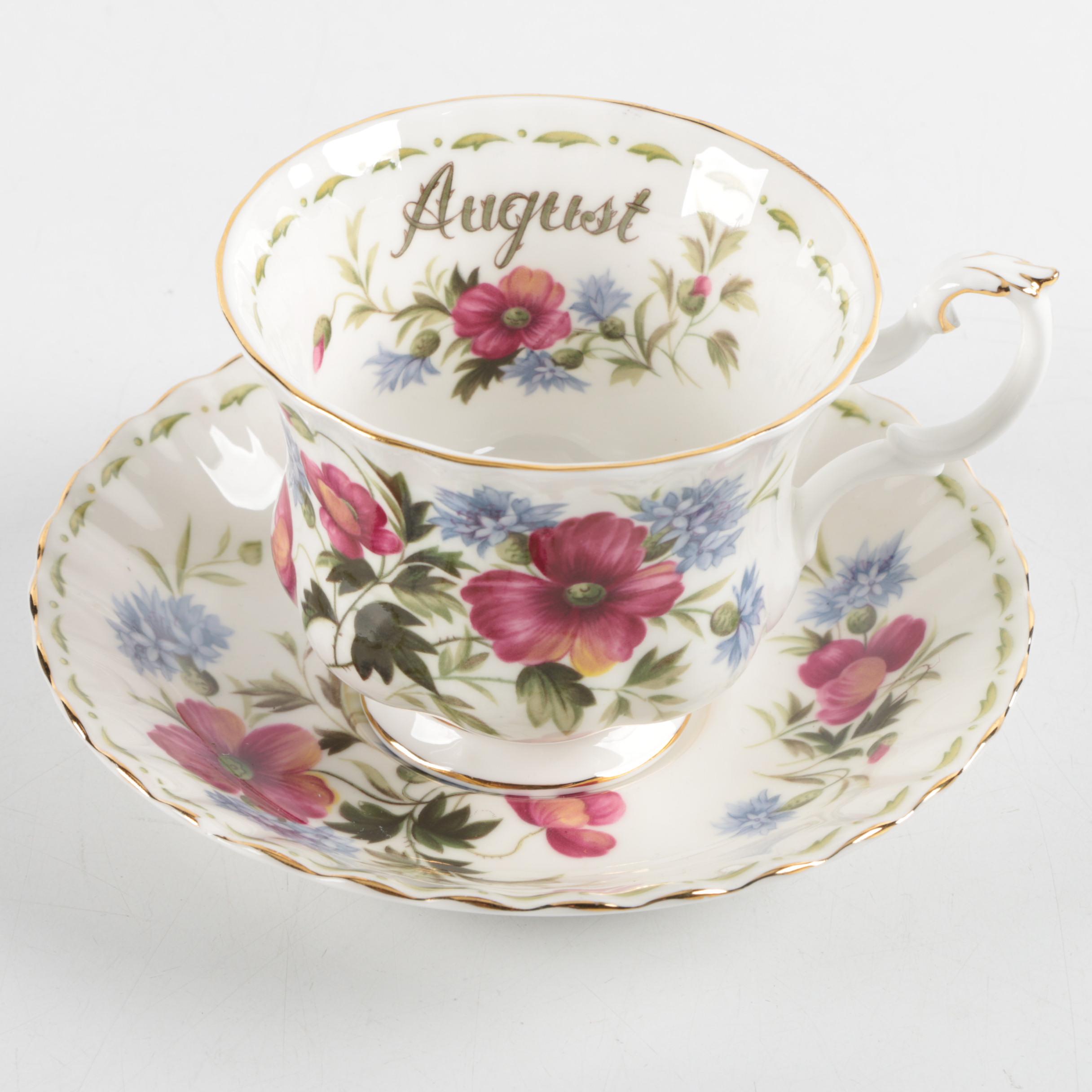 English Bone China Tea Cups and Saucers including Ridgway Potteries