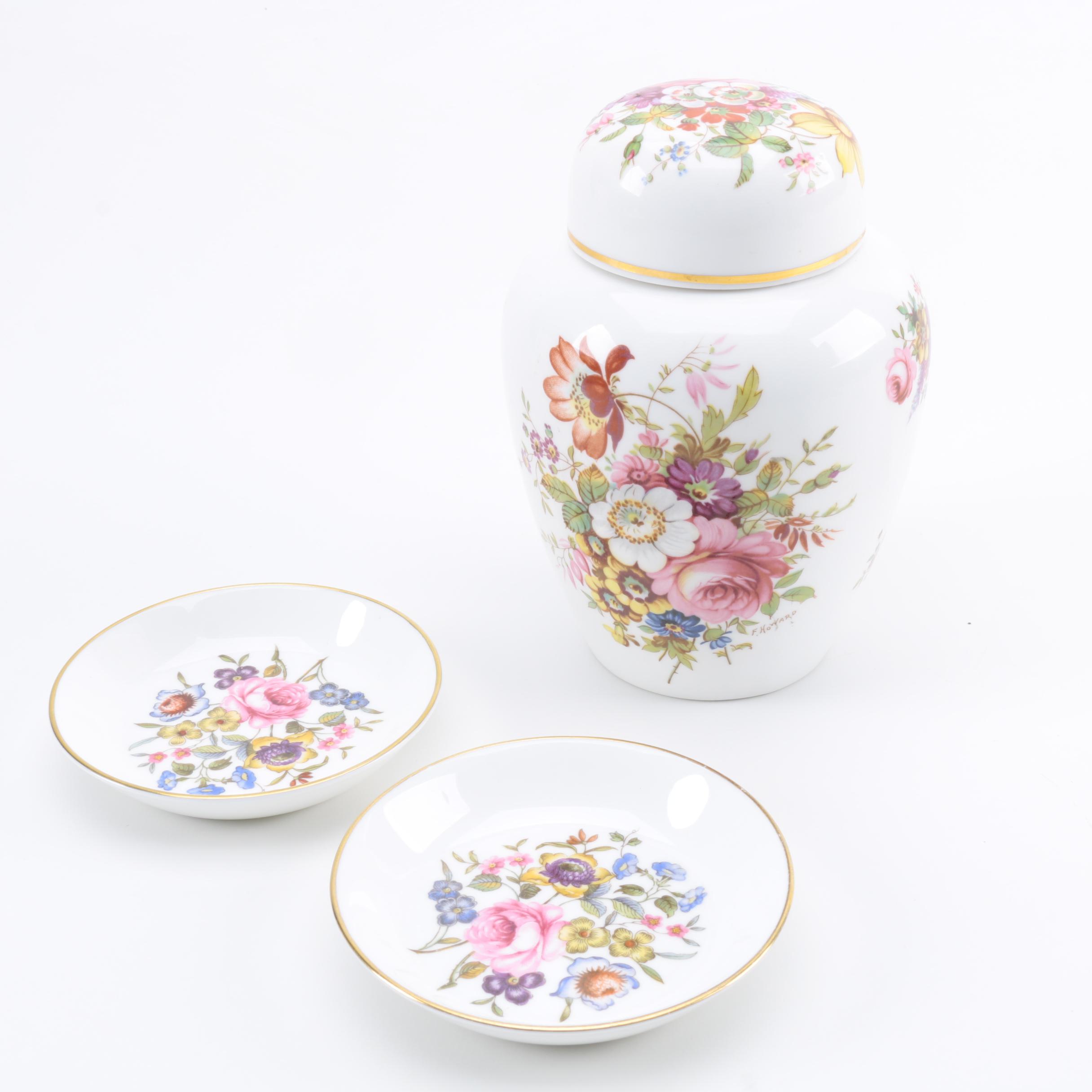 Hammersley Ginger Jar and Royal Worcester Sauce Dishes