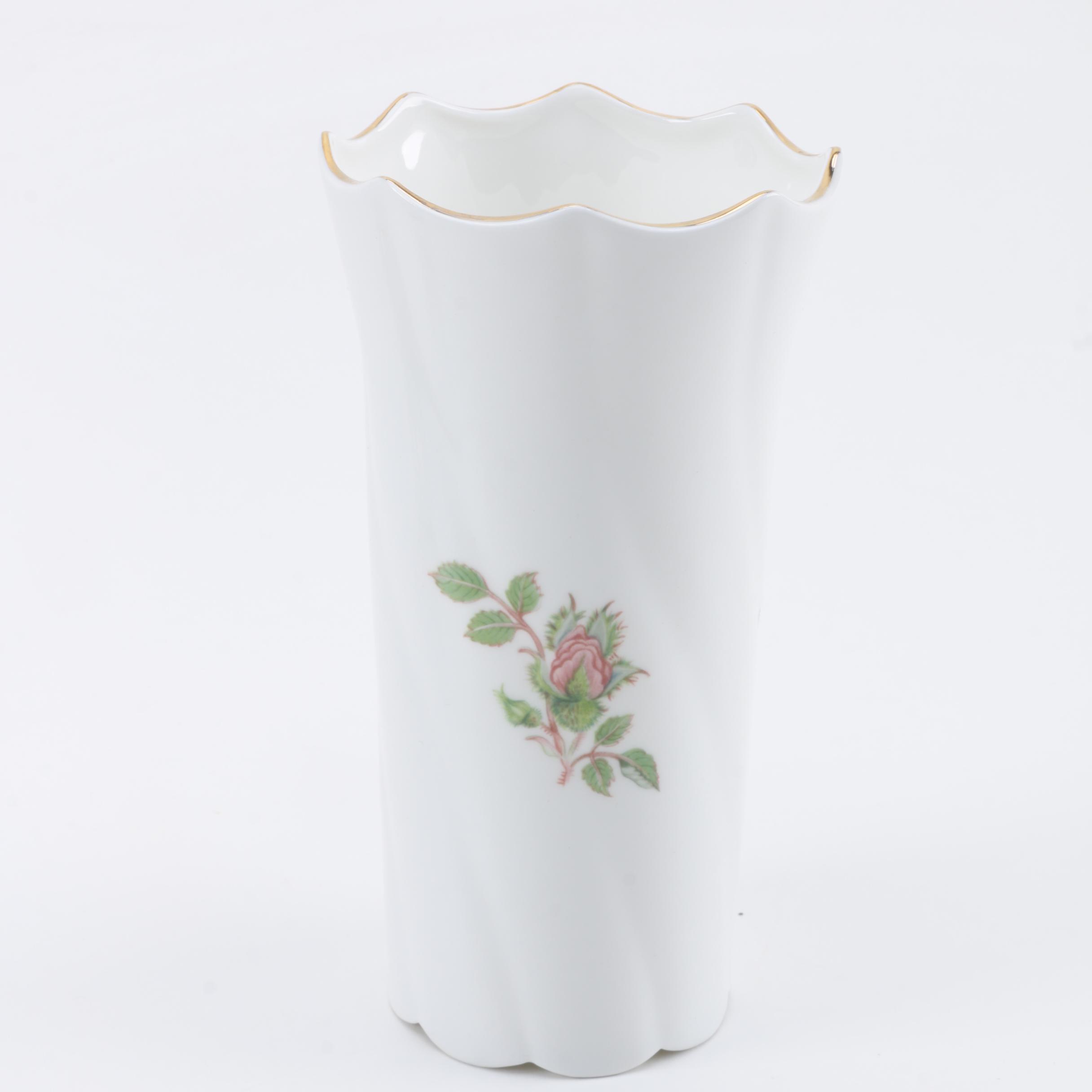 Aynsley "Wild Tudor" Vase and Candy Dish