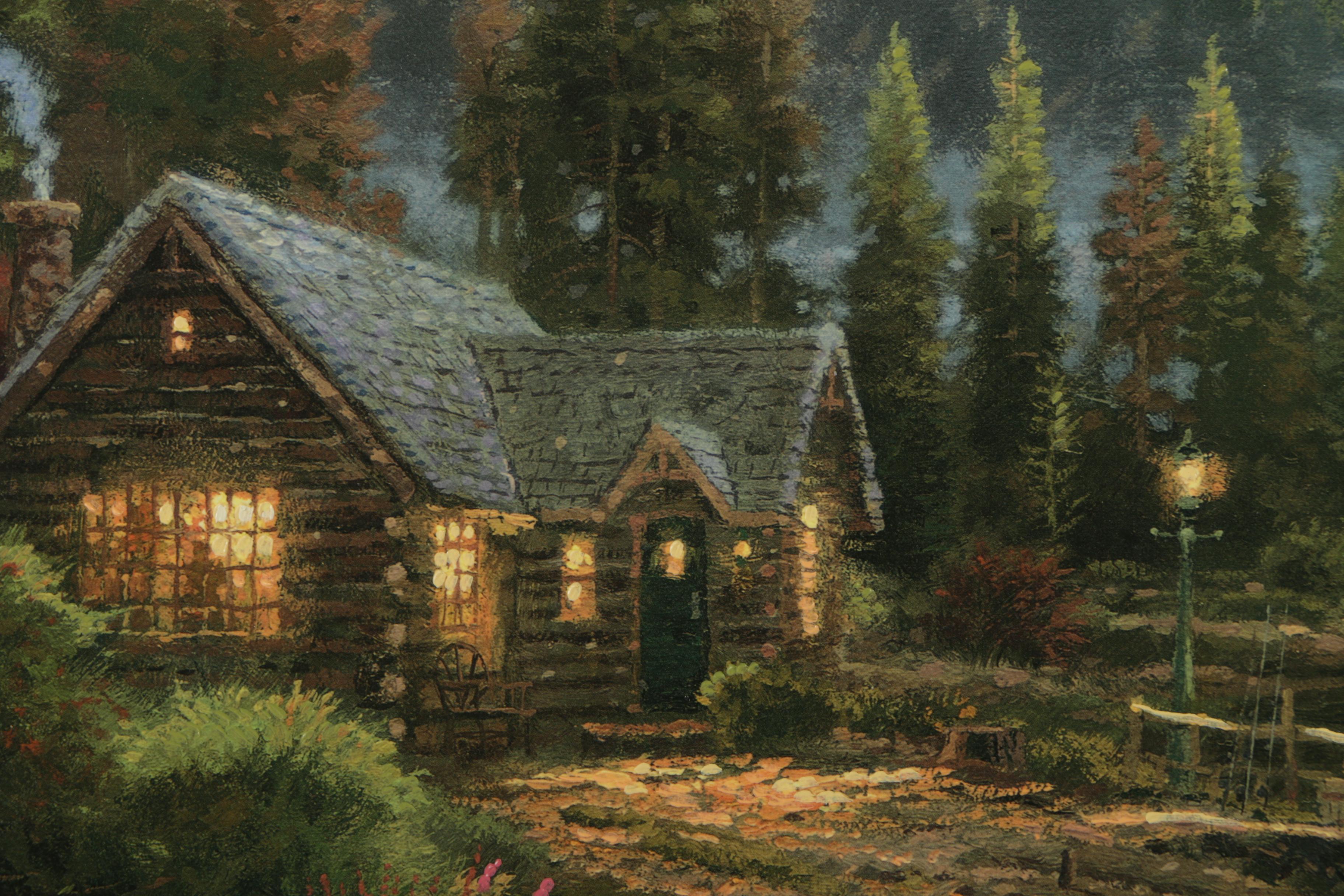 Thomas Kinkade Limited Edition Reproduction Print "Lakeside Hideaway"