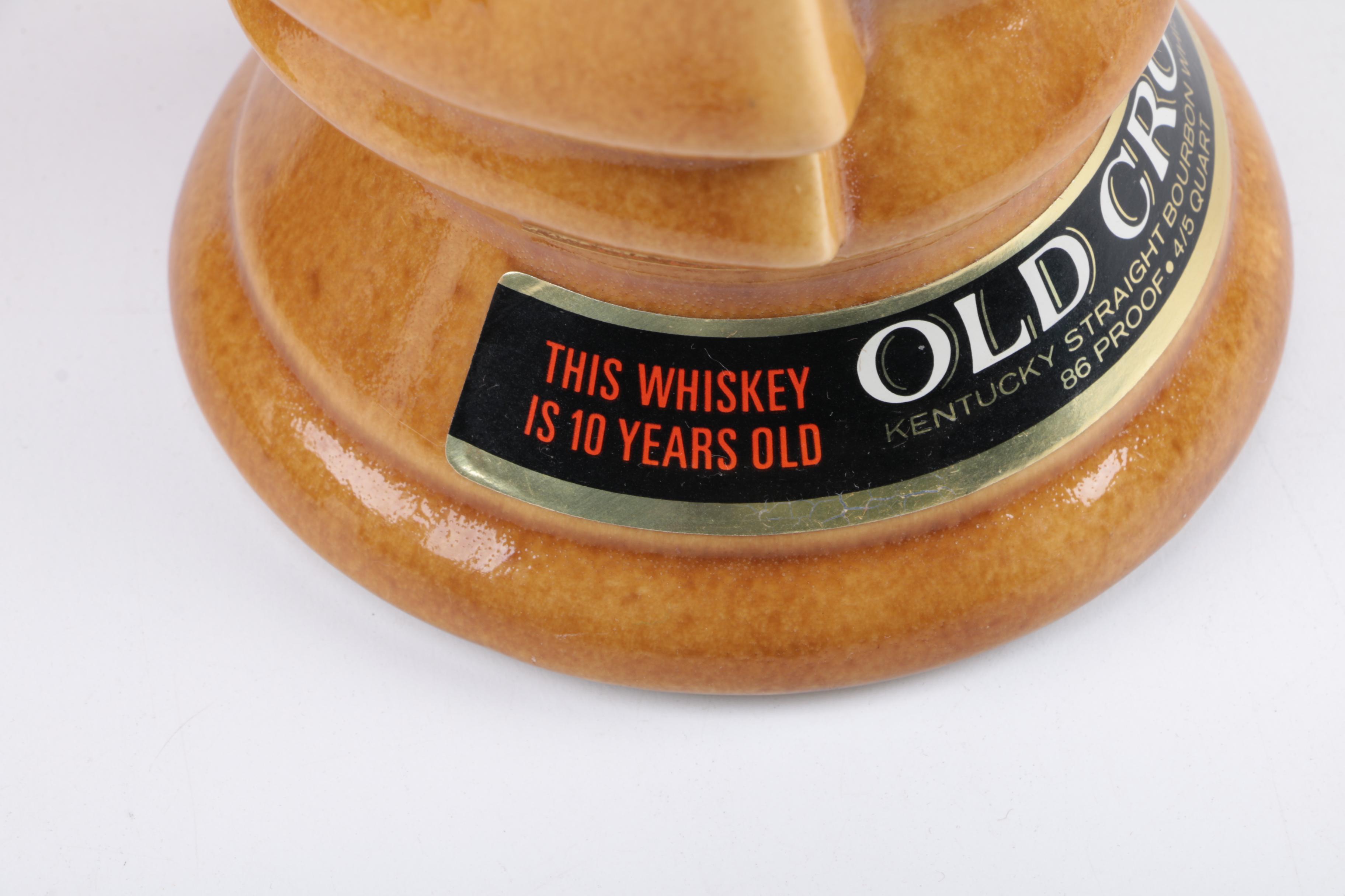 Vintage Old Crow Chess Piece Whisky Decanters