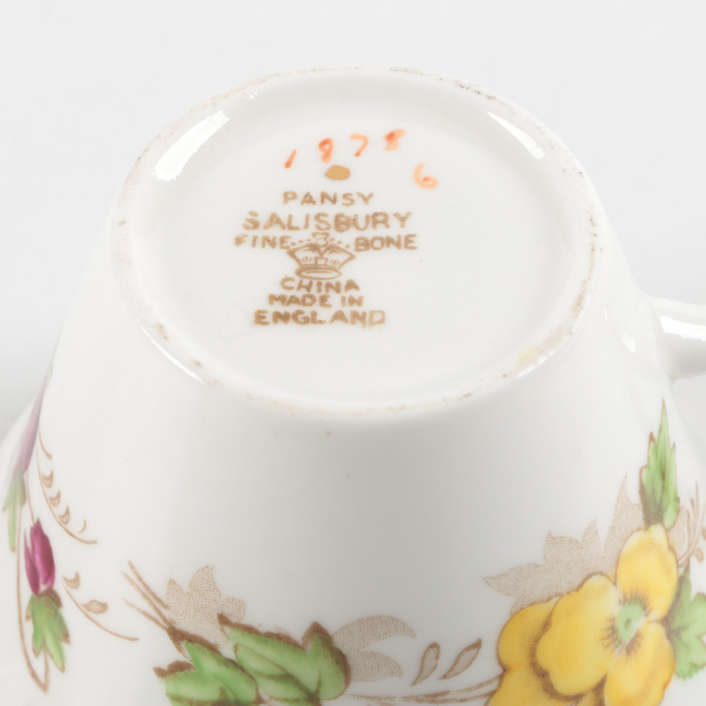 Bone China Tea Cups and Saucers including Royal Chelsea