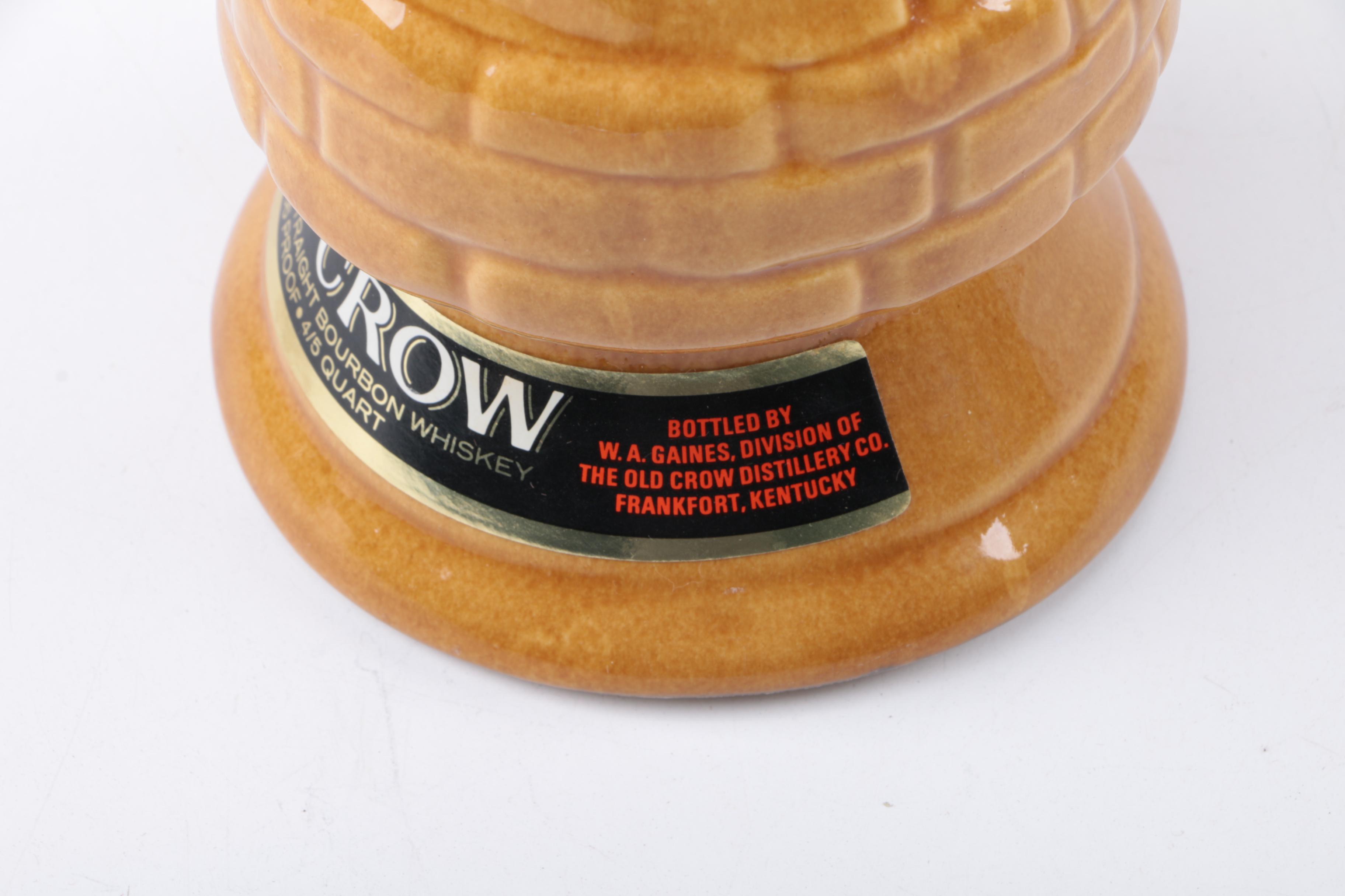 Vintage Old Crow Chess Piece Whisky Decanters