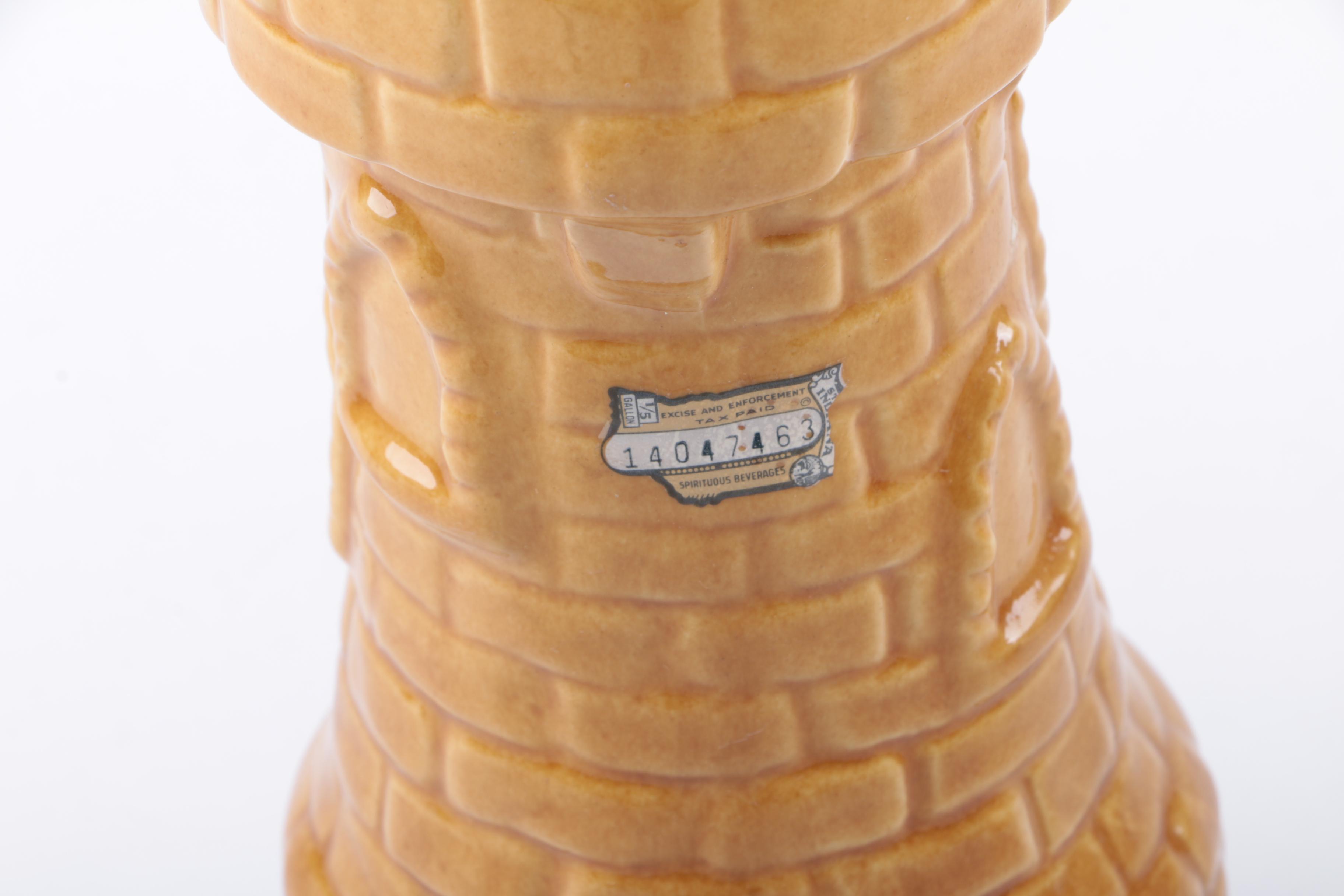 Vintage Old Crow Chess Piece Whisky Decanters