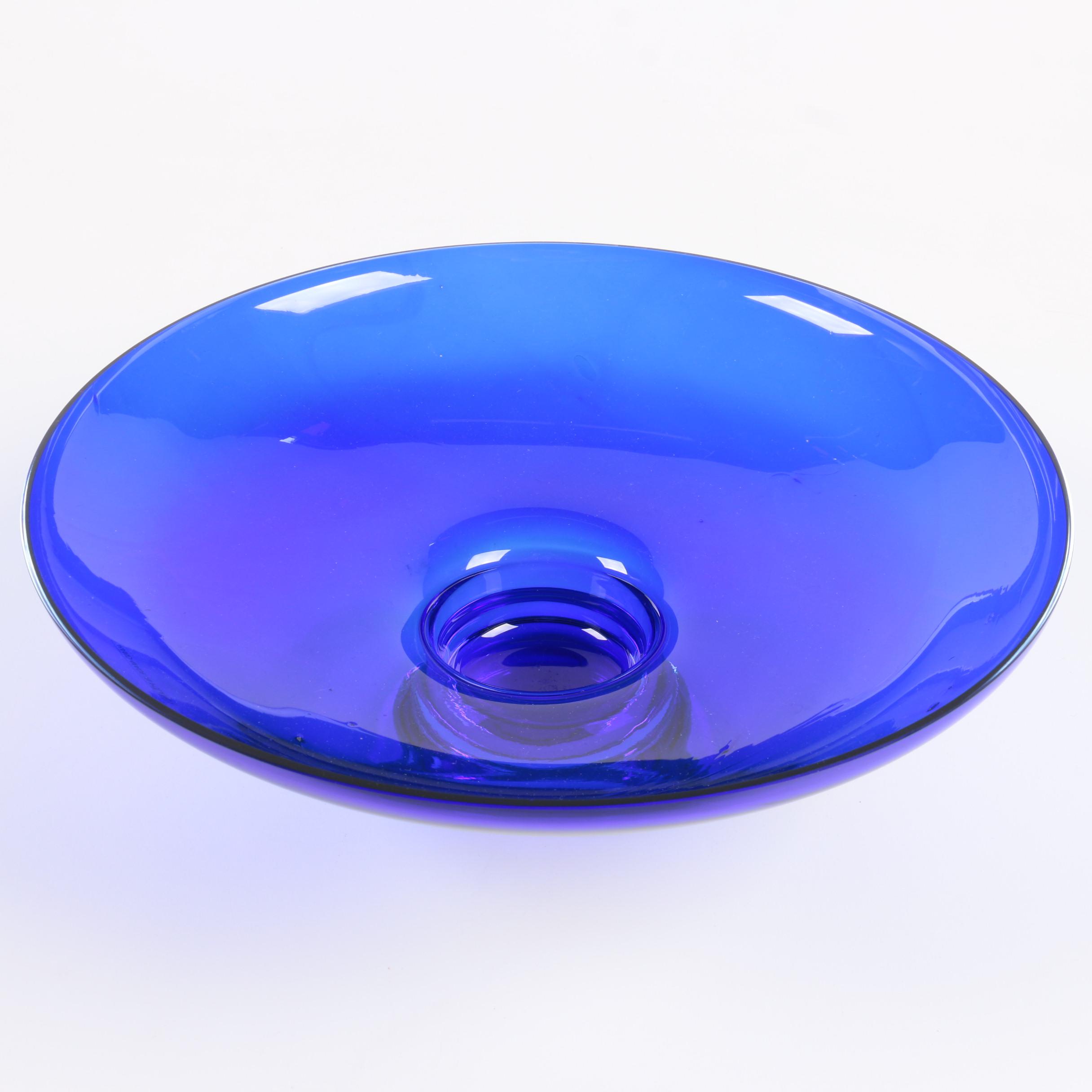 Handmade Cobalt Blue Glass Bowl
