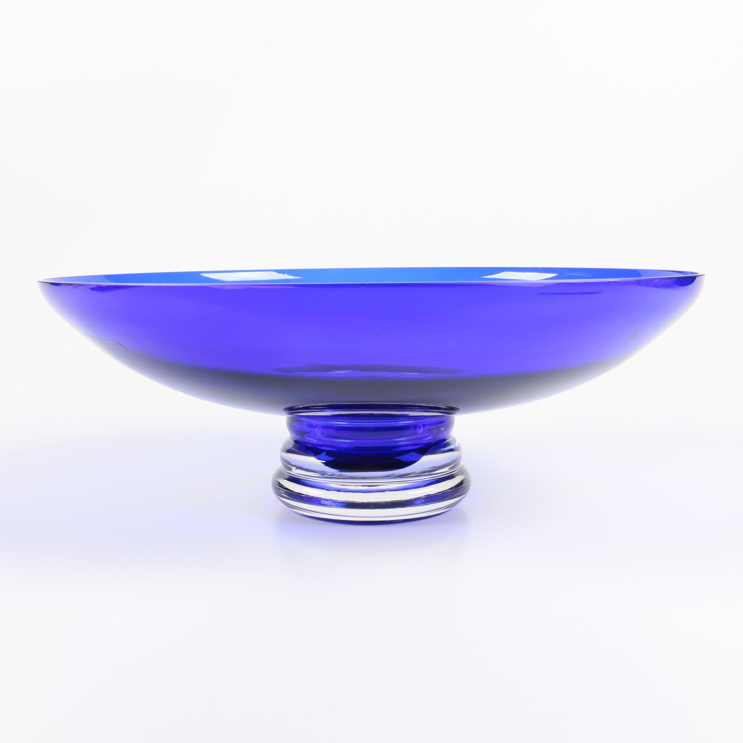 Handmade Cobalt Blue Glass Bowl