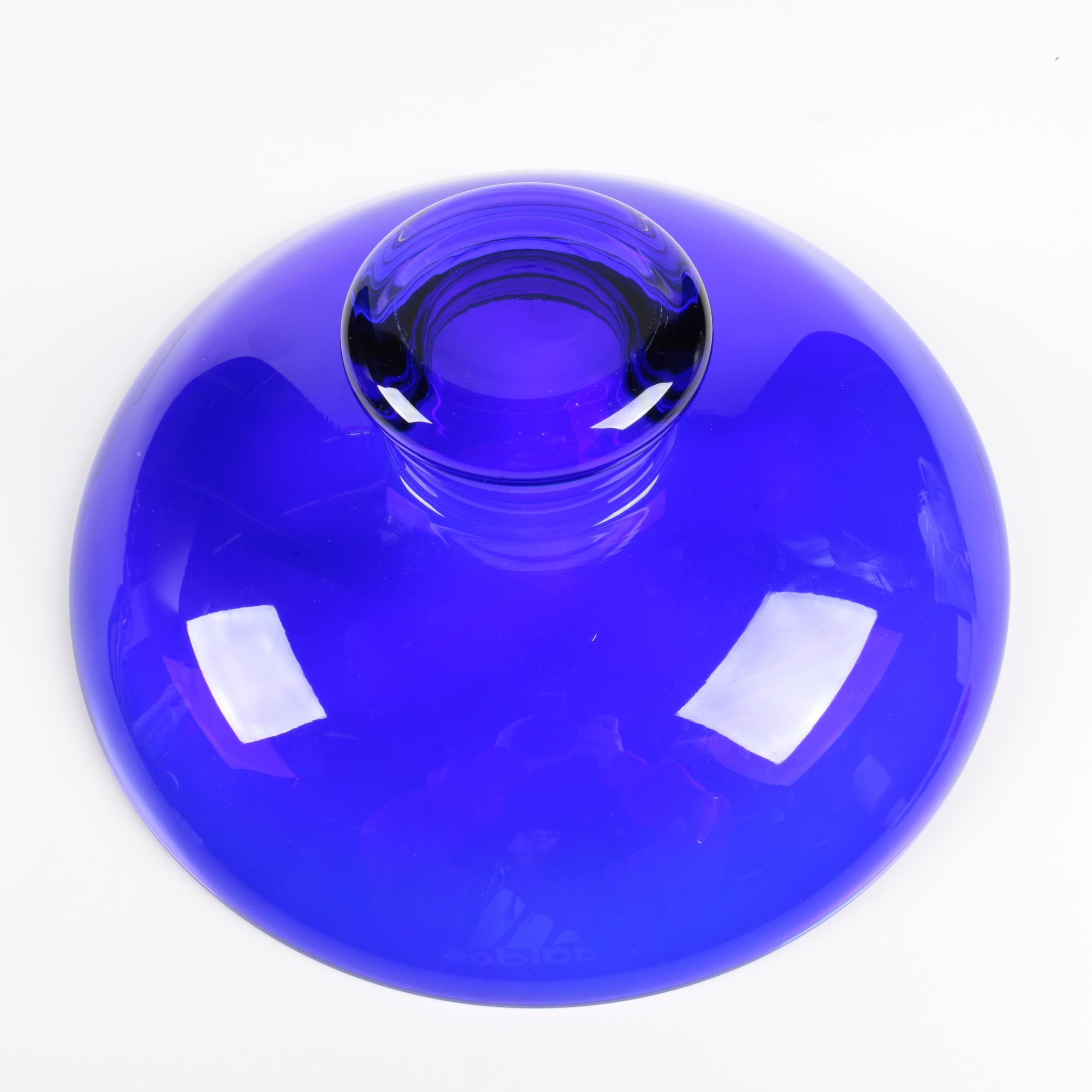 Handmade Cobalt Blue Glass Bowl