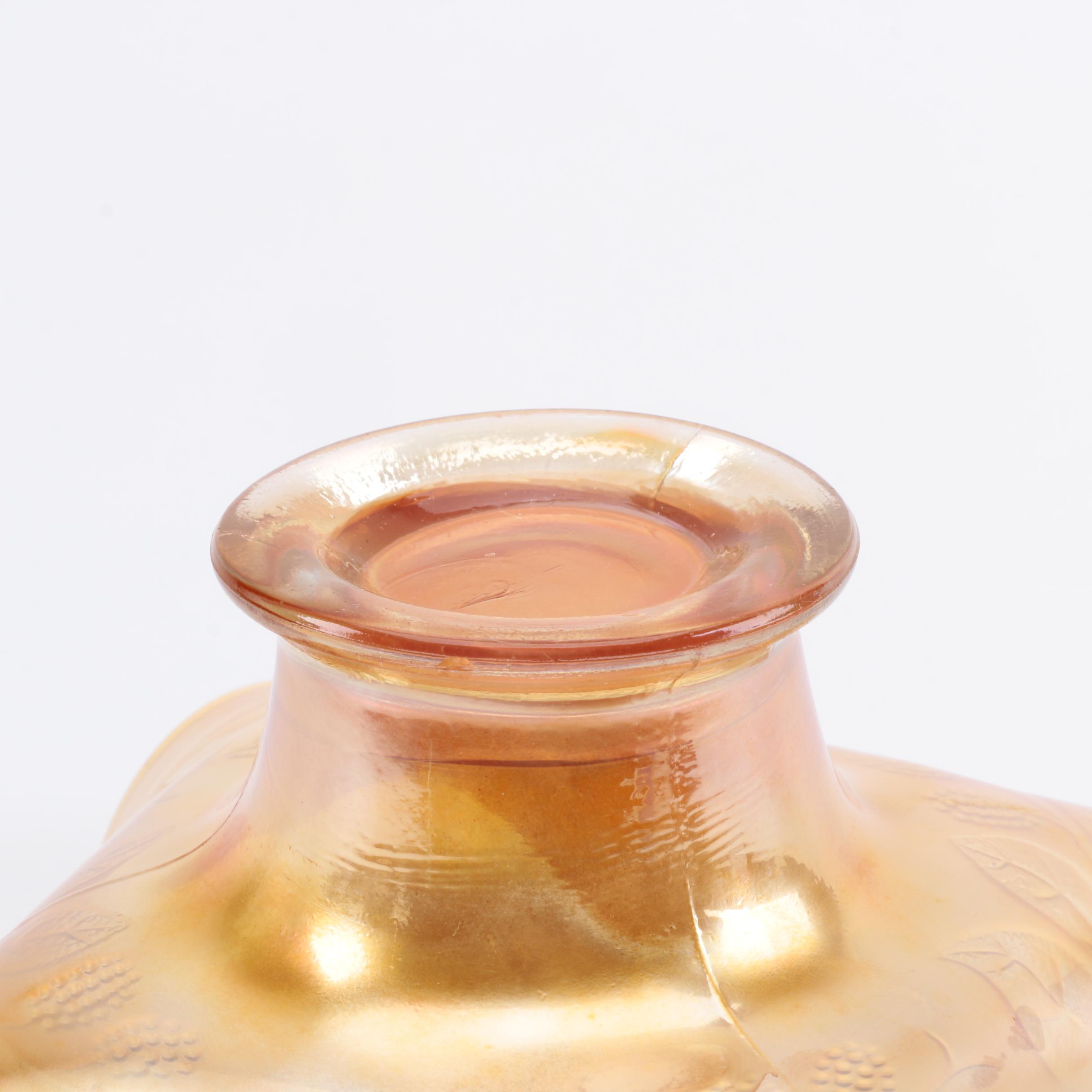 Carnival Glass Amber Bowl