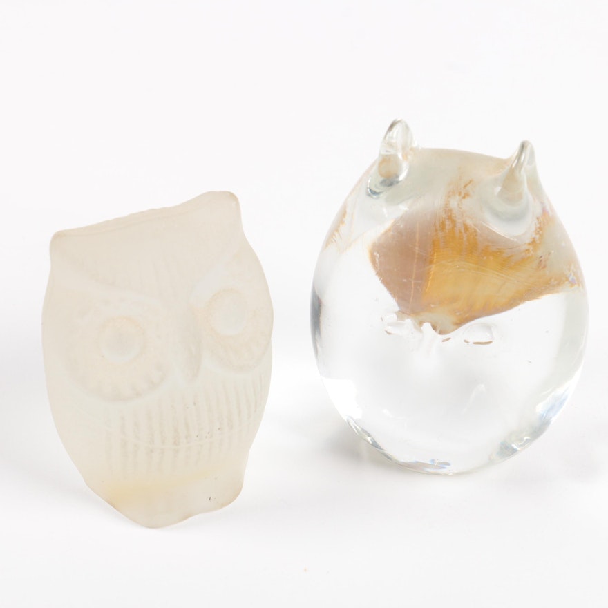 Pair of Owl Figurines