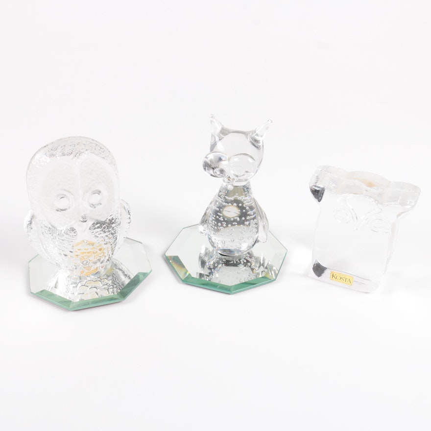 Crystal Animal Figurines Featuring Kosta Boda and Leonard