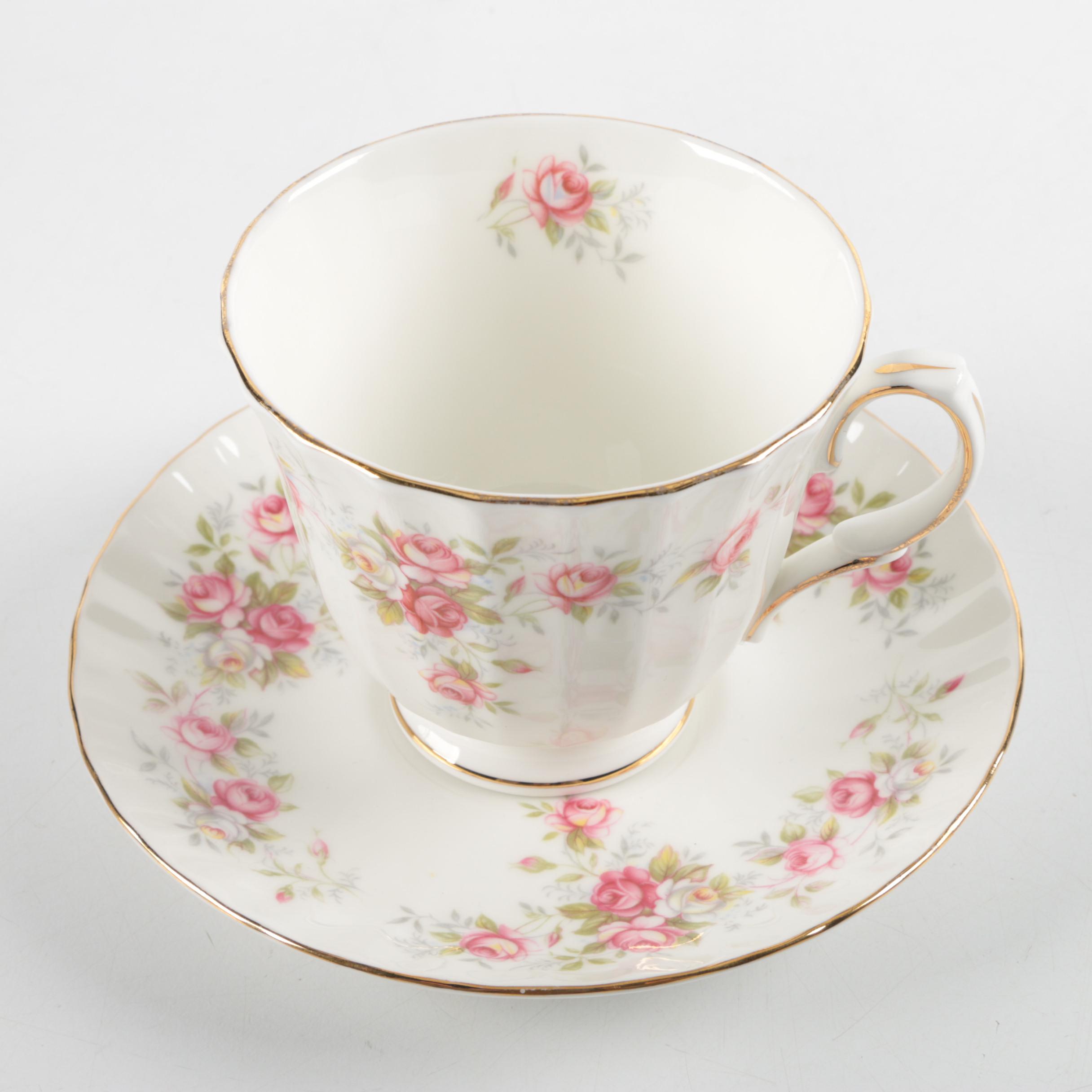 English Bone China Tea Cups and Saucers including Duchess