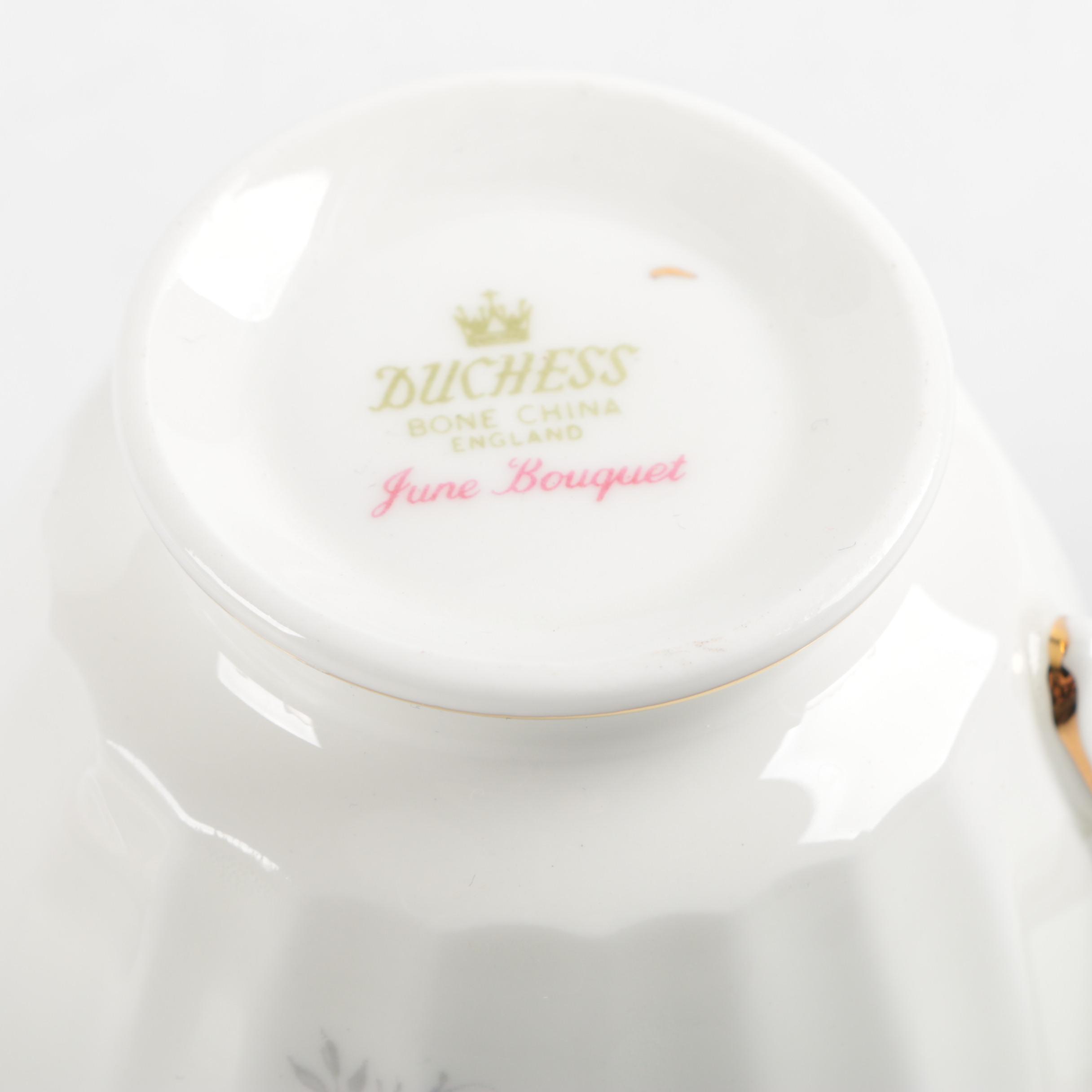 English Bone China Tea Cups and Saucers including Duchess