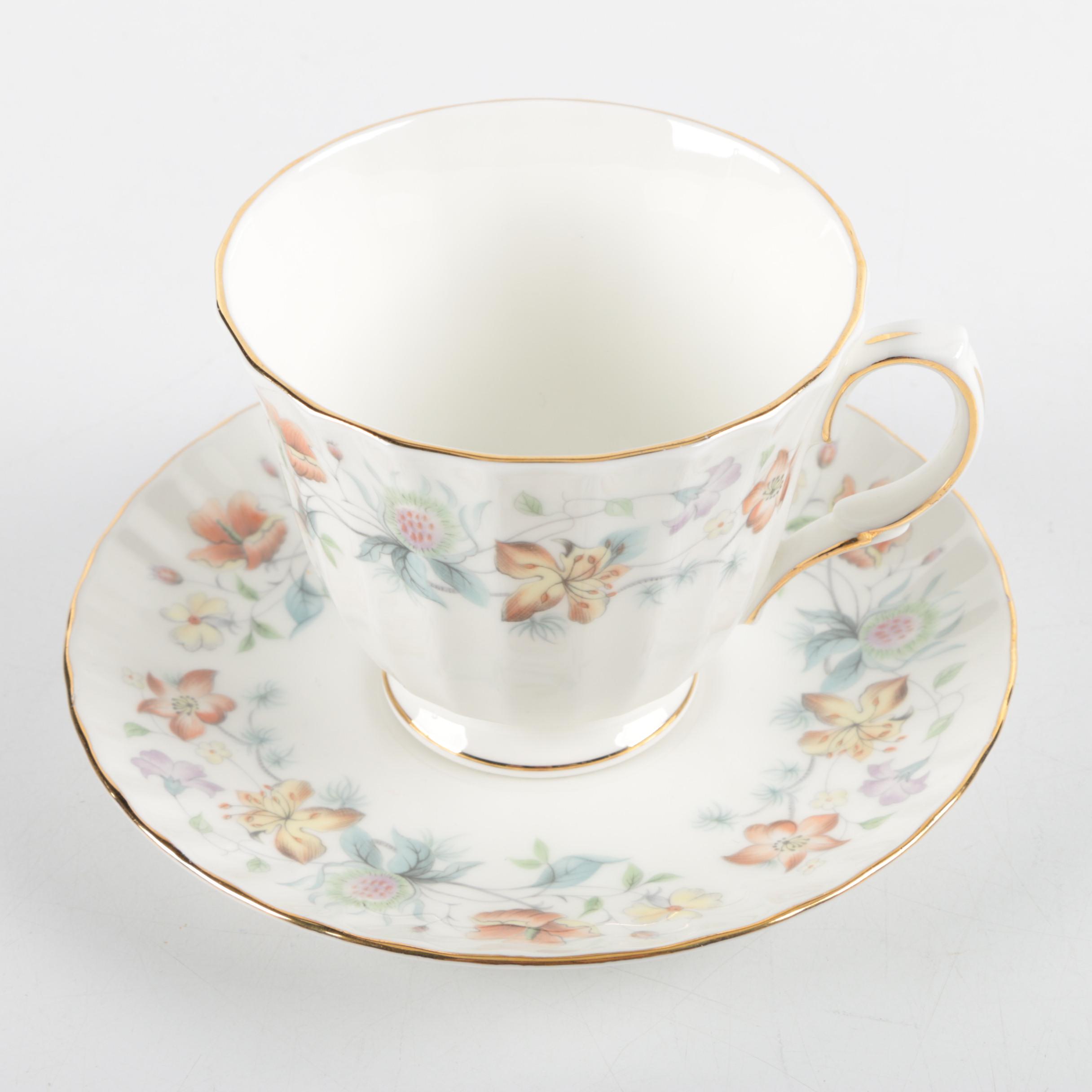 English Bone China Tea Cups and Saucers including Duchess