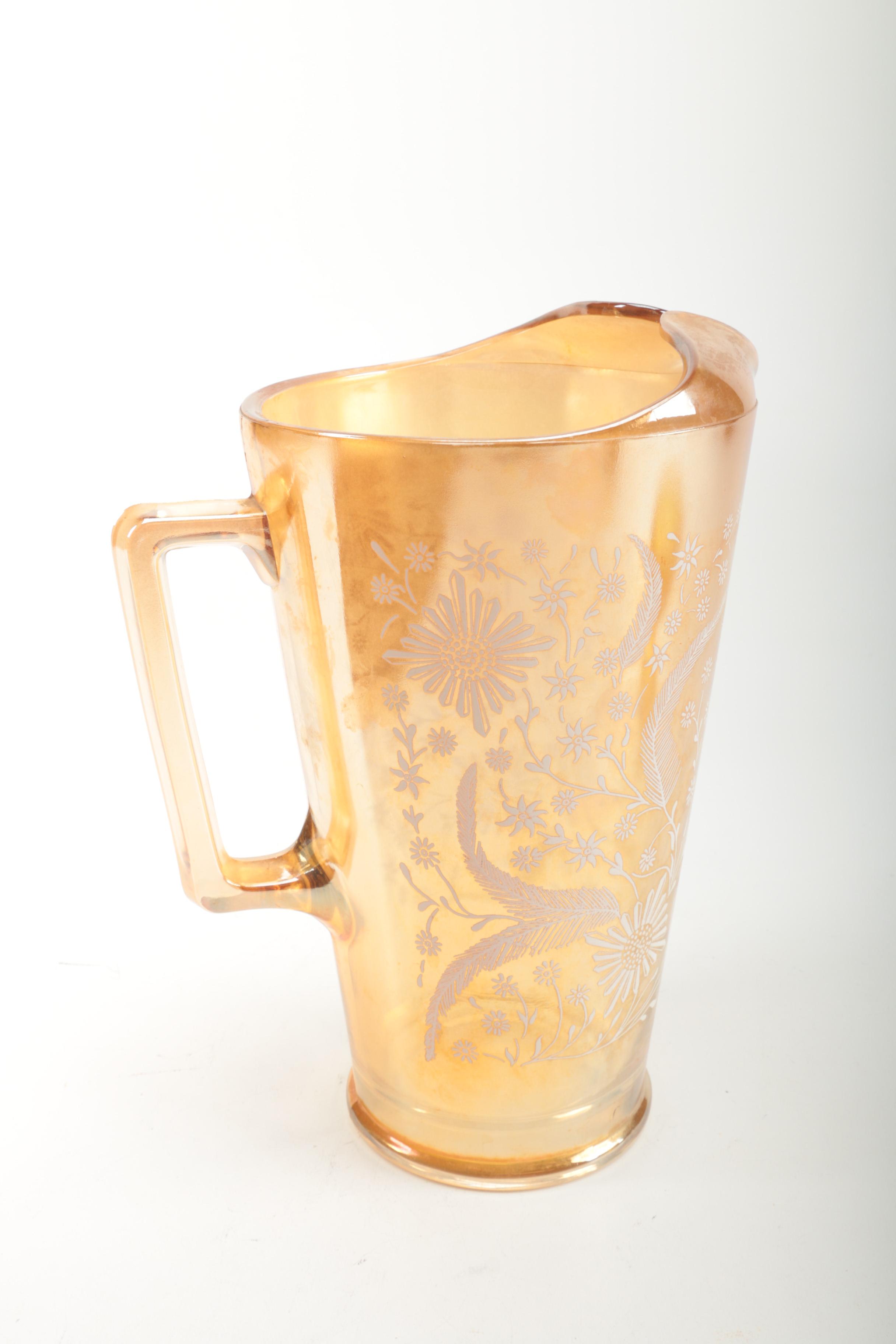 Vintage Glass Tableware and Candy Dish